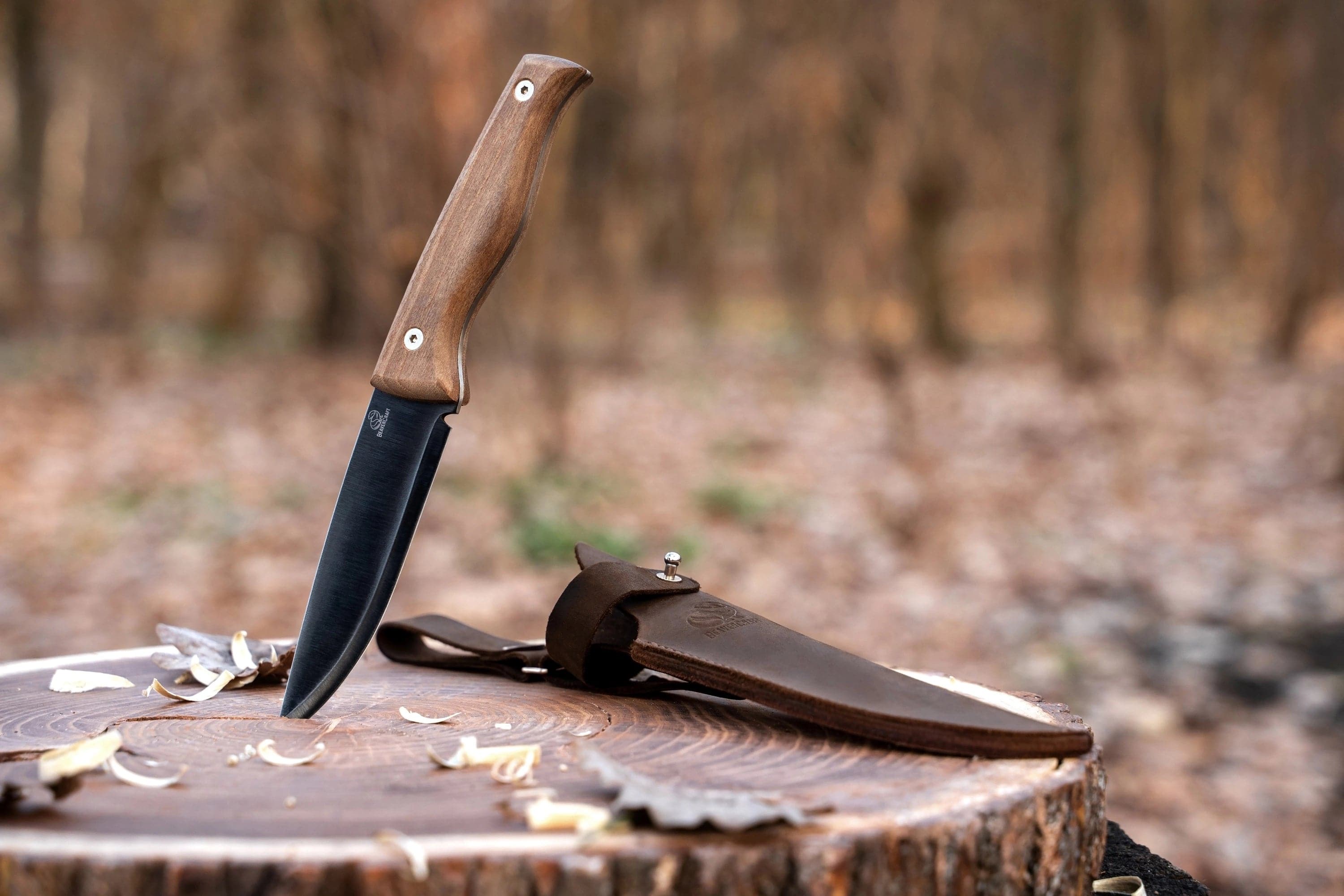 BSH3 Nightfall Bushcraft knife with sheath