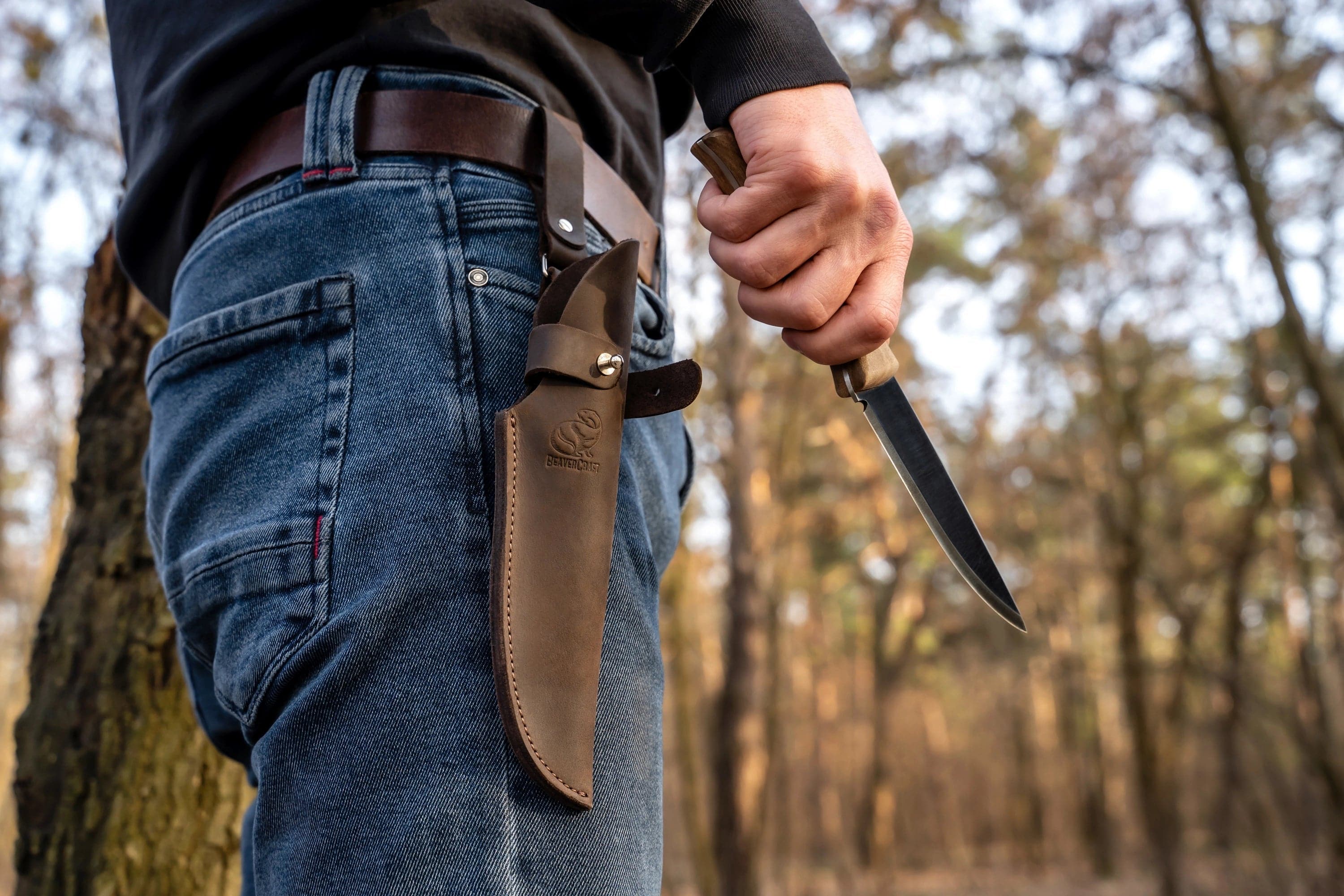BSH3 Nightfall Bushcraft knife with sheath