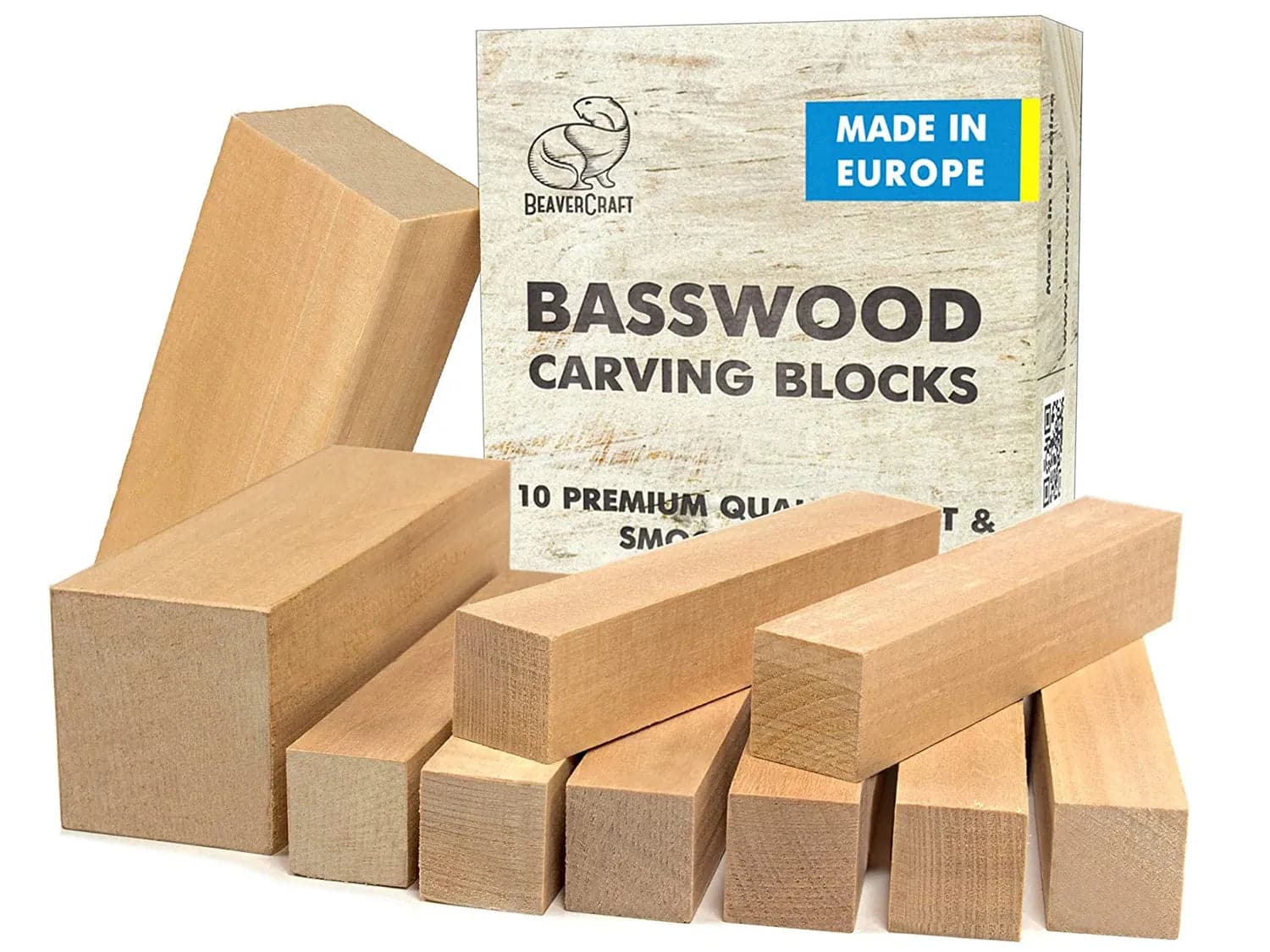 Basswood treskjæringsemner 10-pack