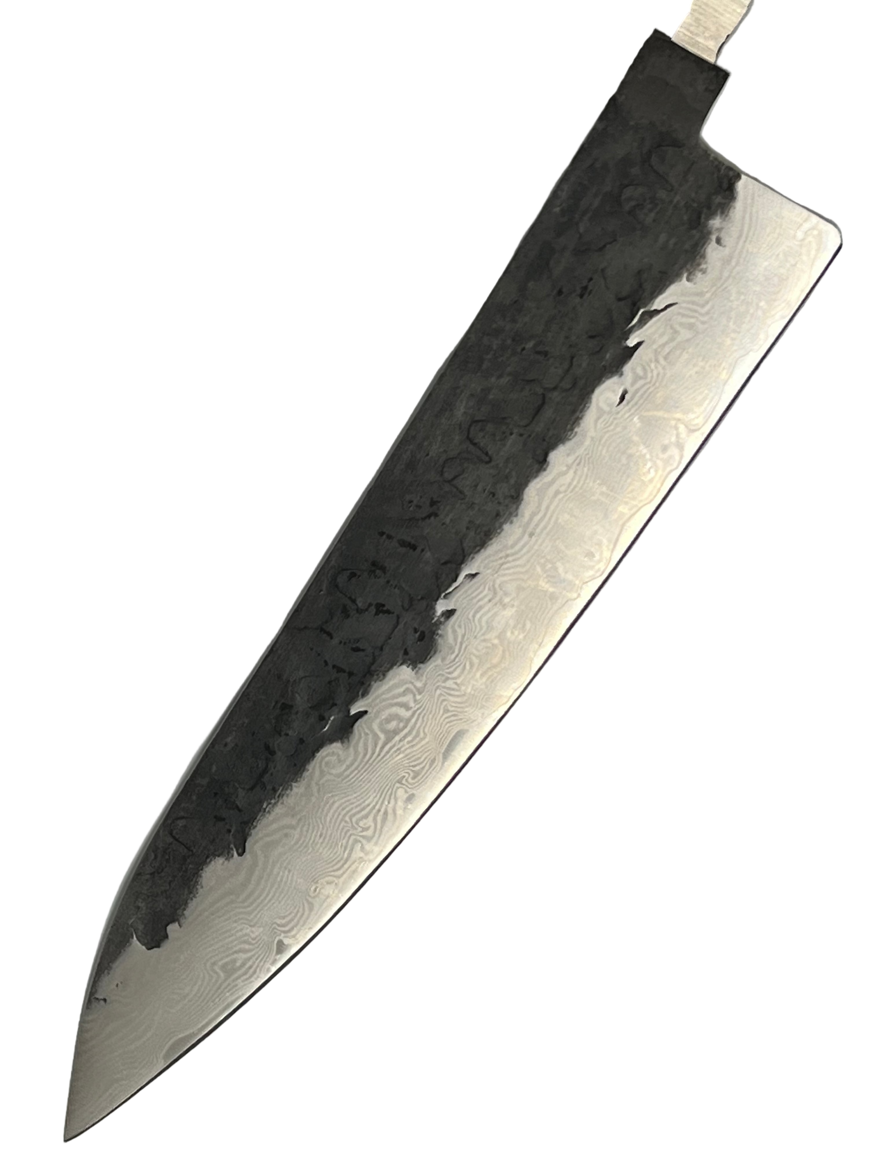 Kokkekniv 200mm VG-10 Svart Brute de forge Damaskus