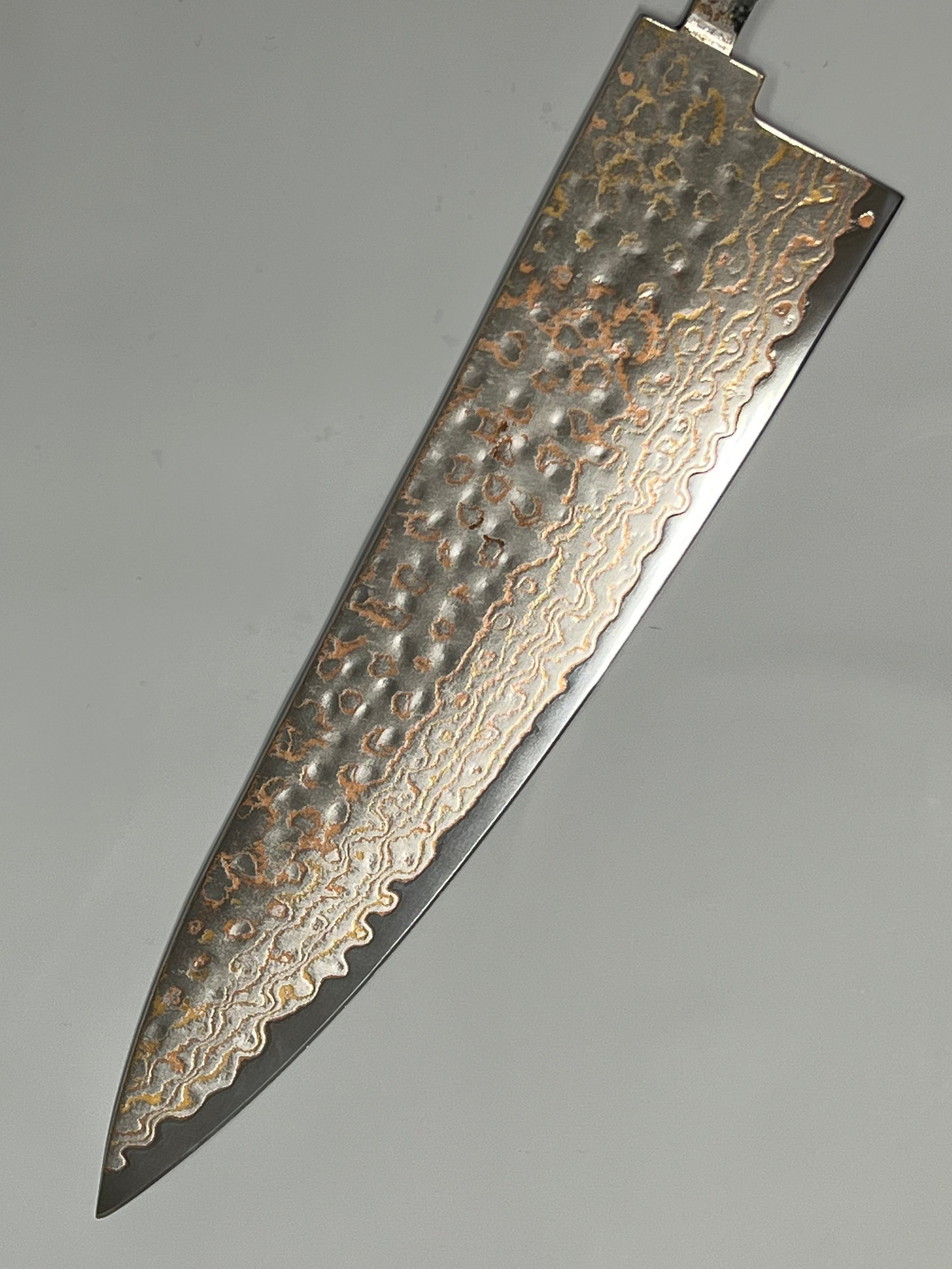 Kokkekniv 220mm Rustfri Kobber Damaskus