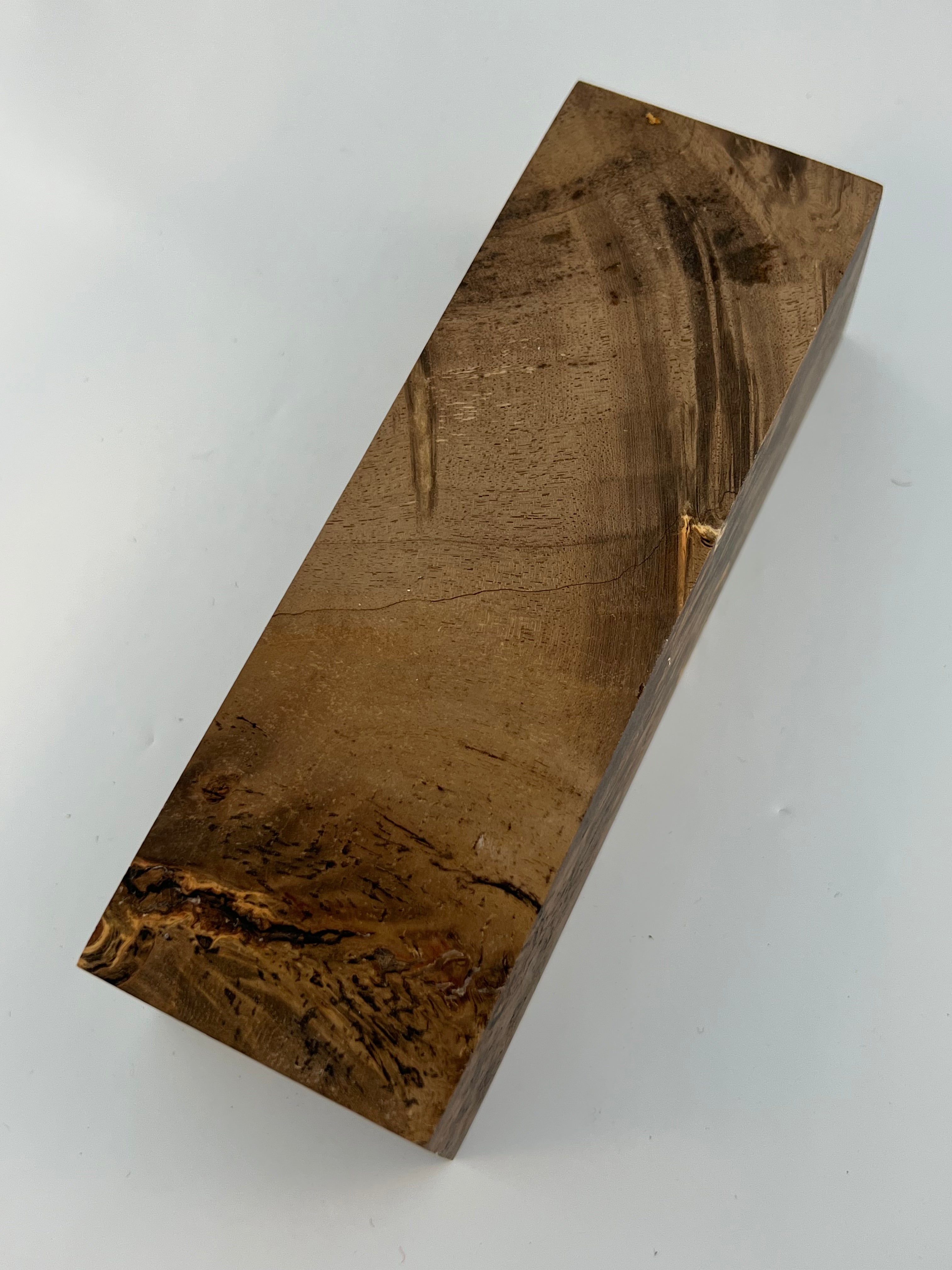 Stabilized shaft blank wood and green resin block B-72