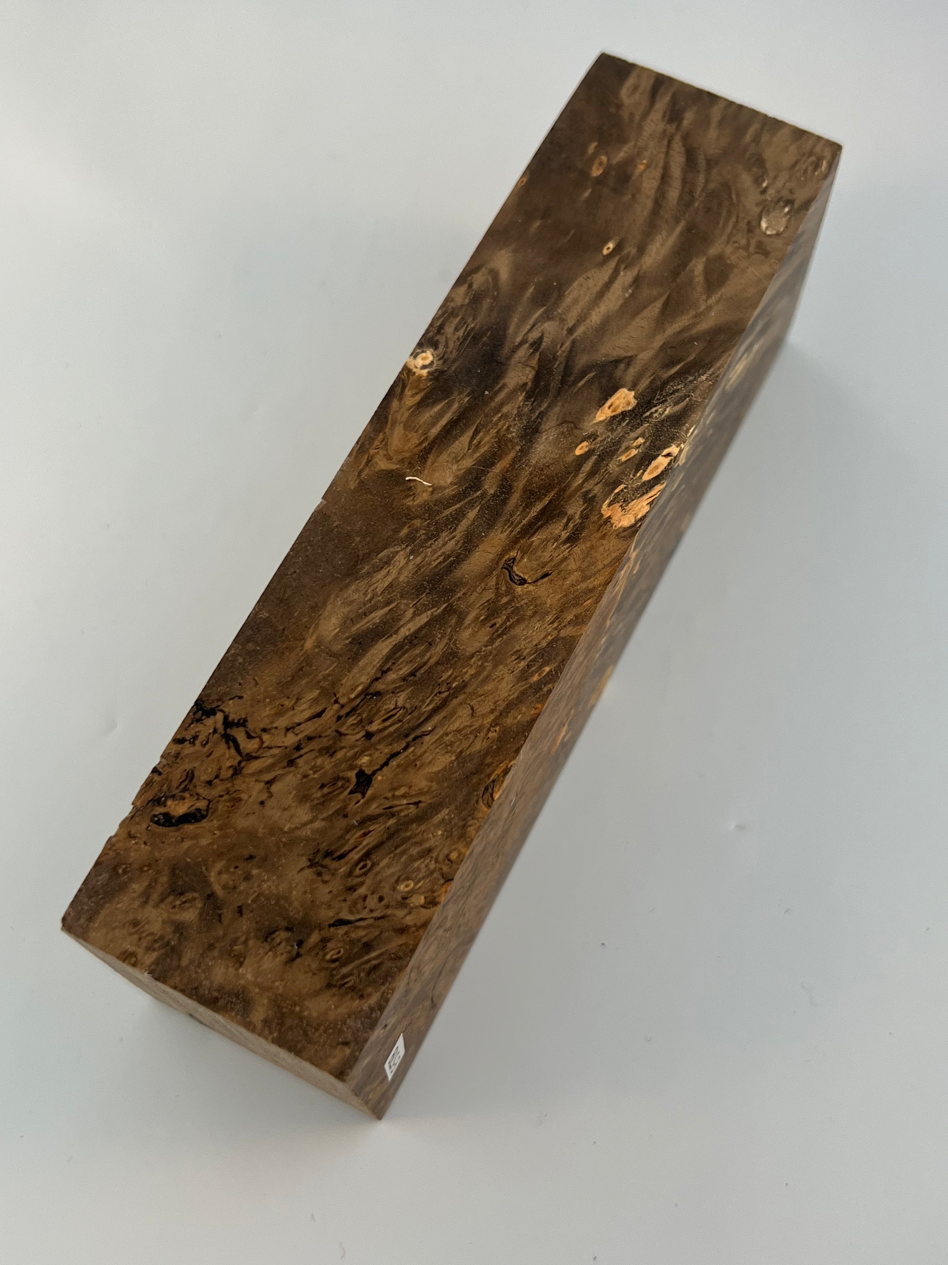 Stabilized shaft blank wood and green resin block B-72