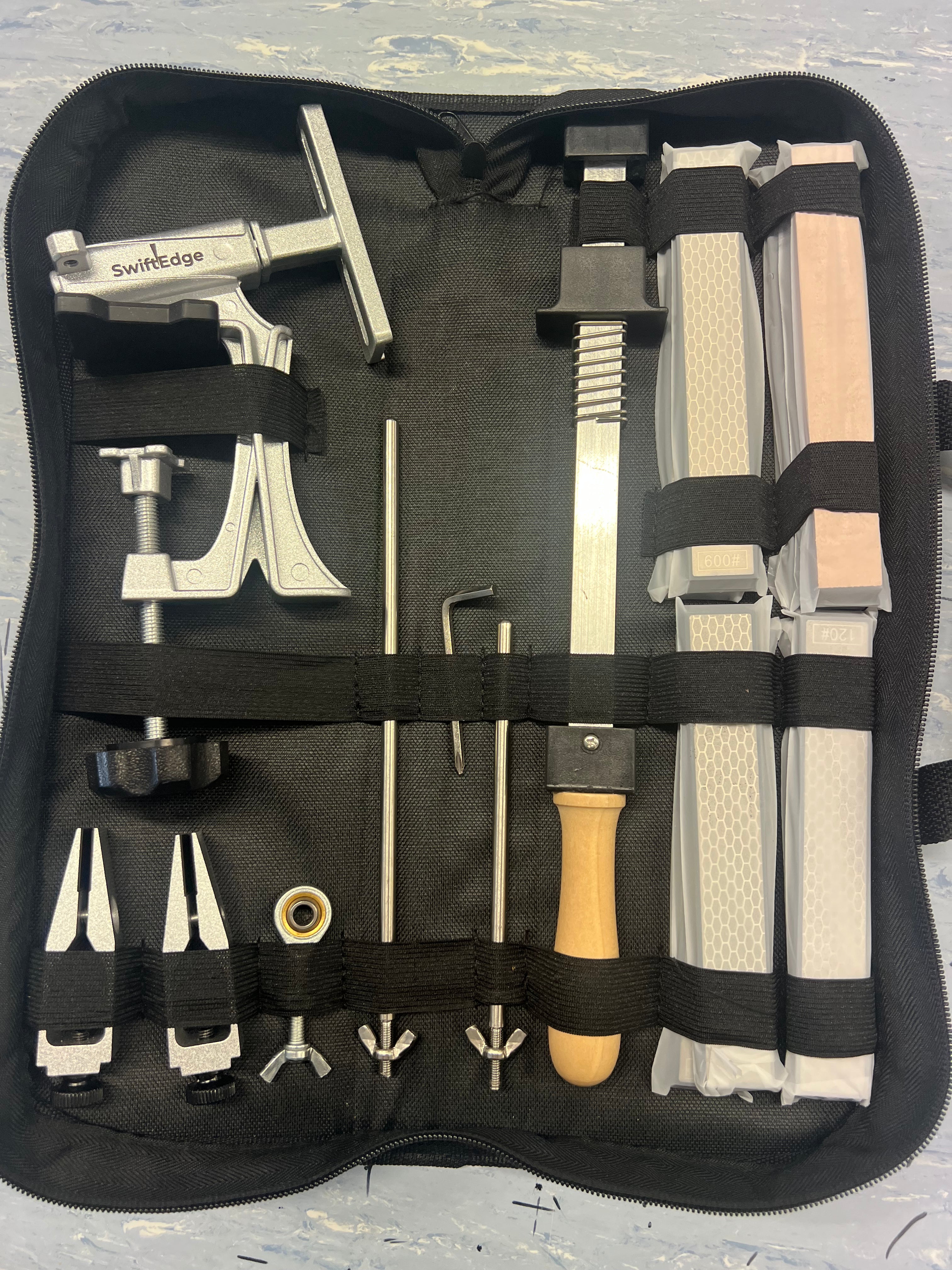 SwiftEdge Cross: Knivslipesystem med justerbar vinkel og diamantbryner