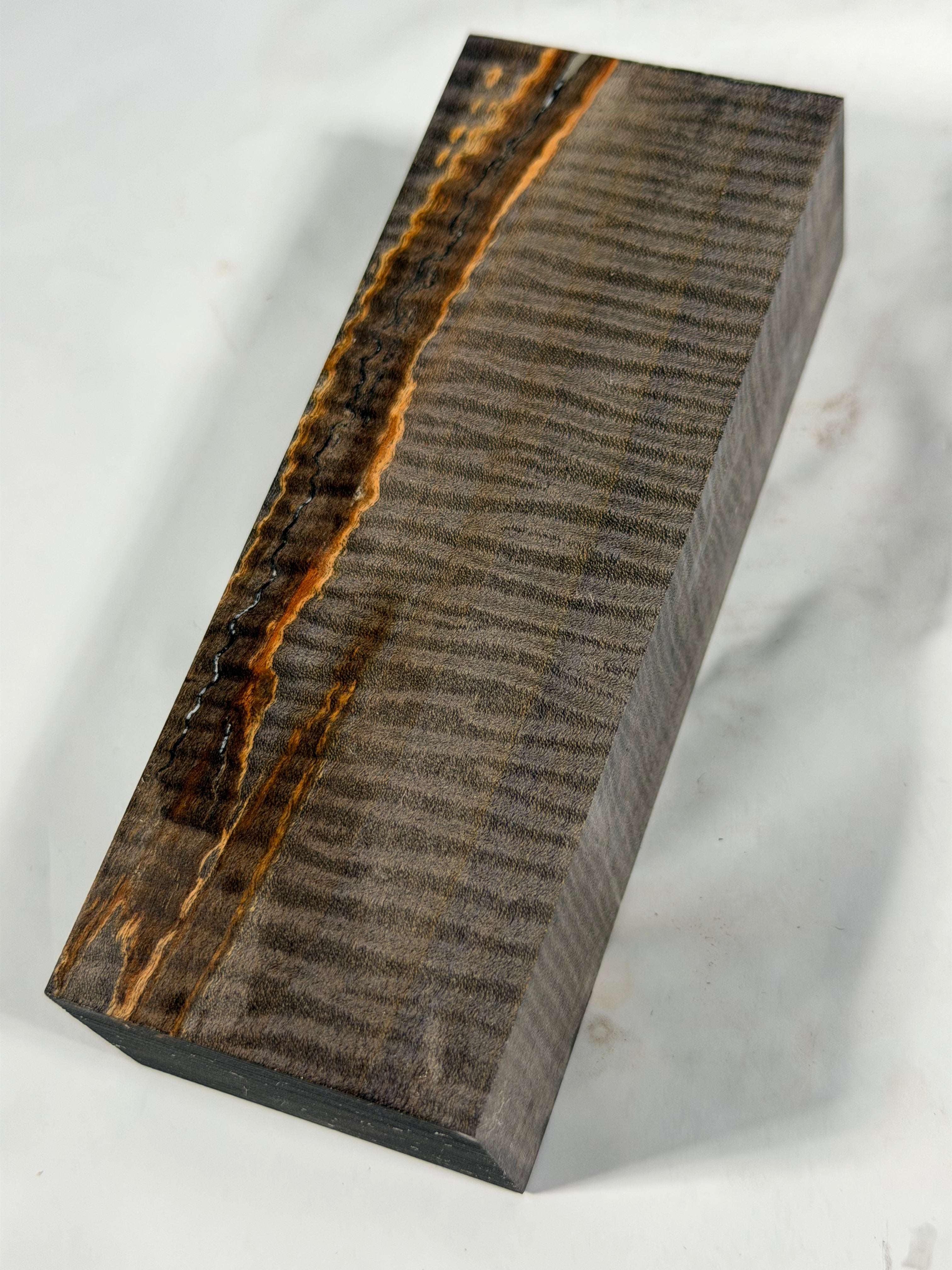 Stabilized shaft blank wood and green resin block B-72