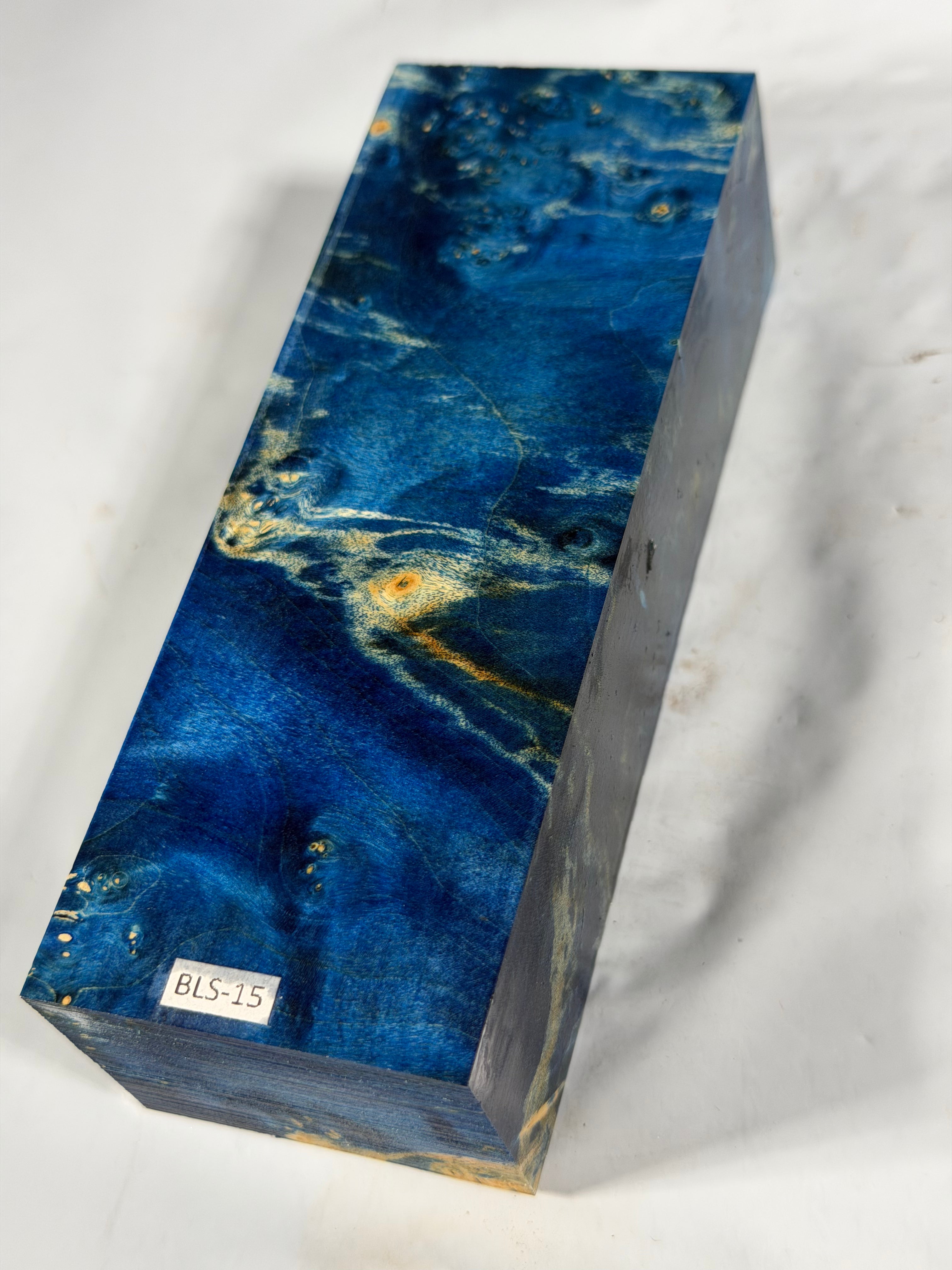 Stabilized shaft blank wood and green resin block B-72