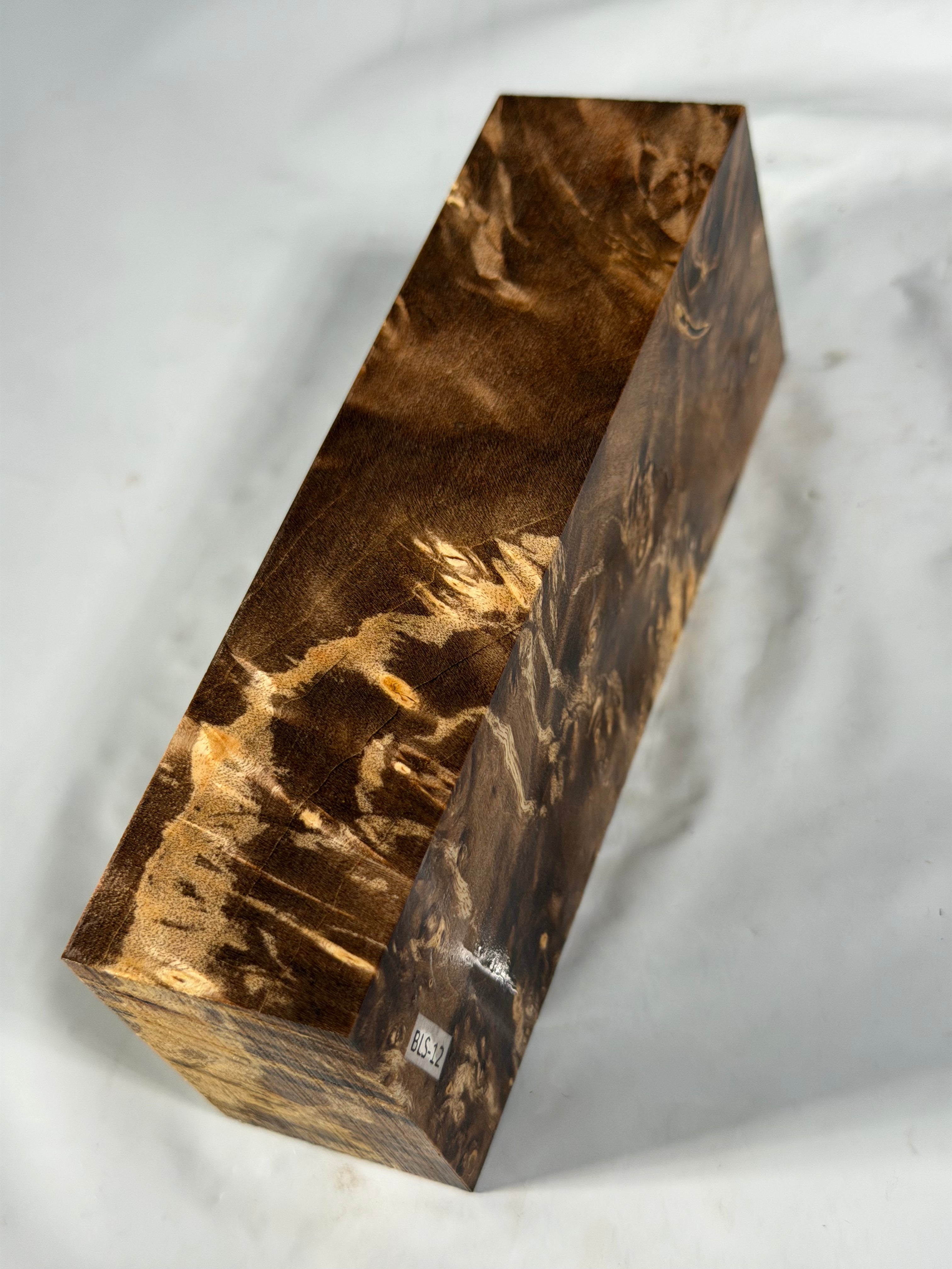 Stabilized shaft blank wood and green resin block B-72