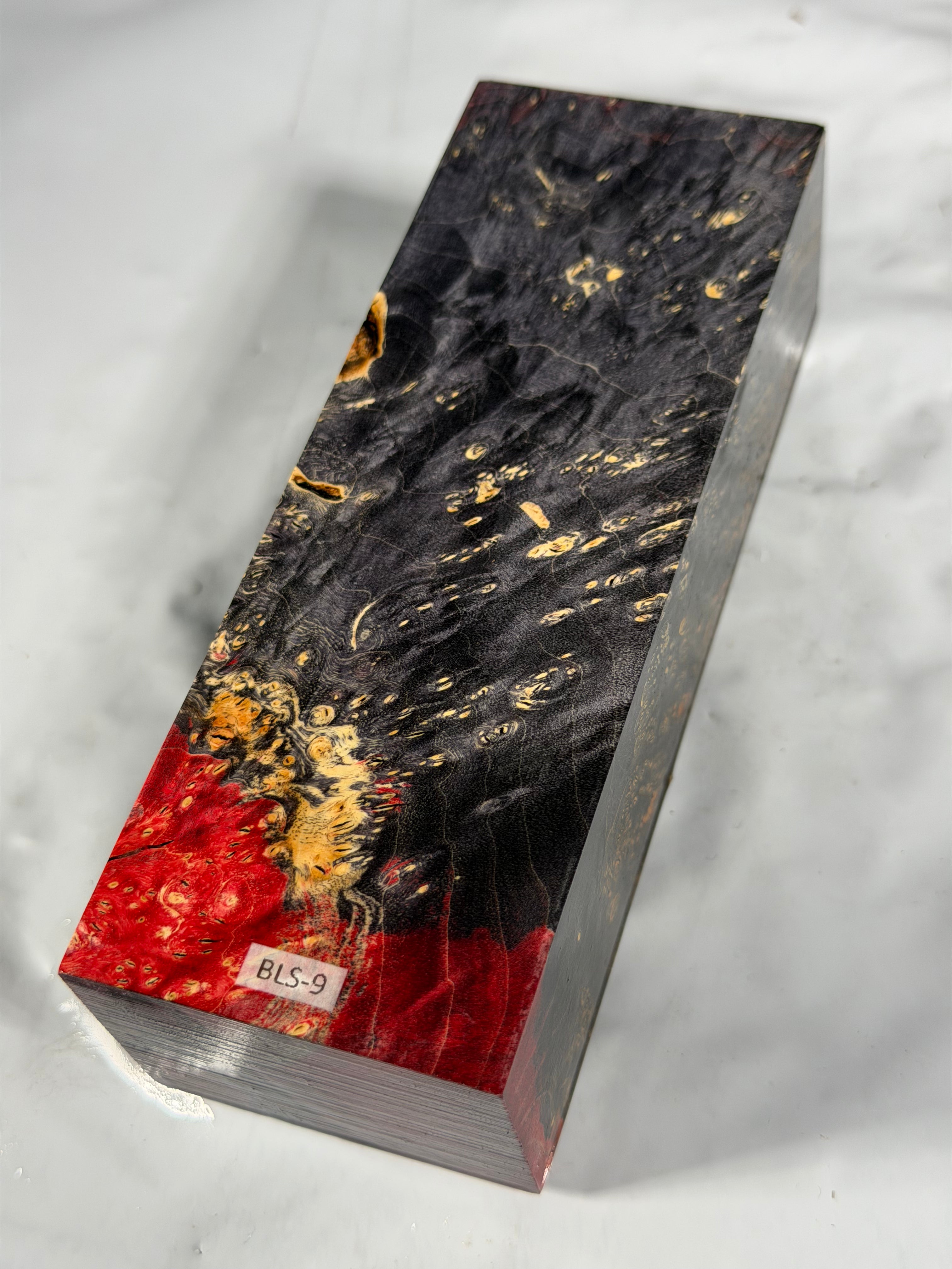 Stabilized shaft blank wood and green resin block B-72