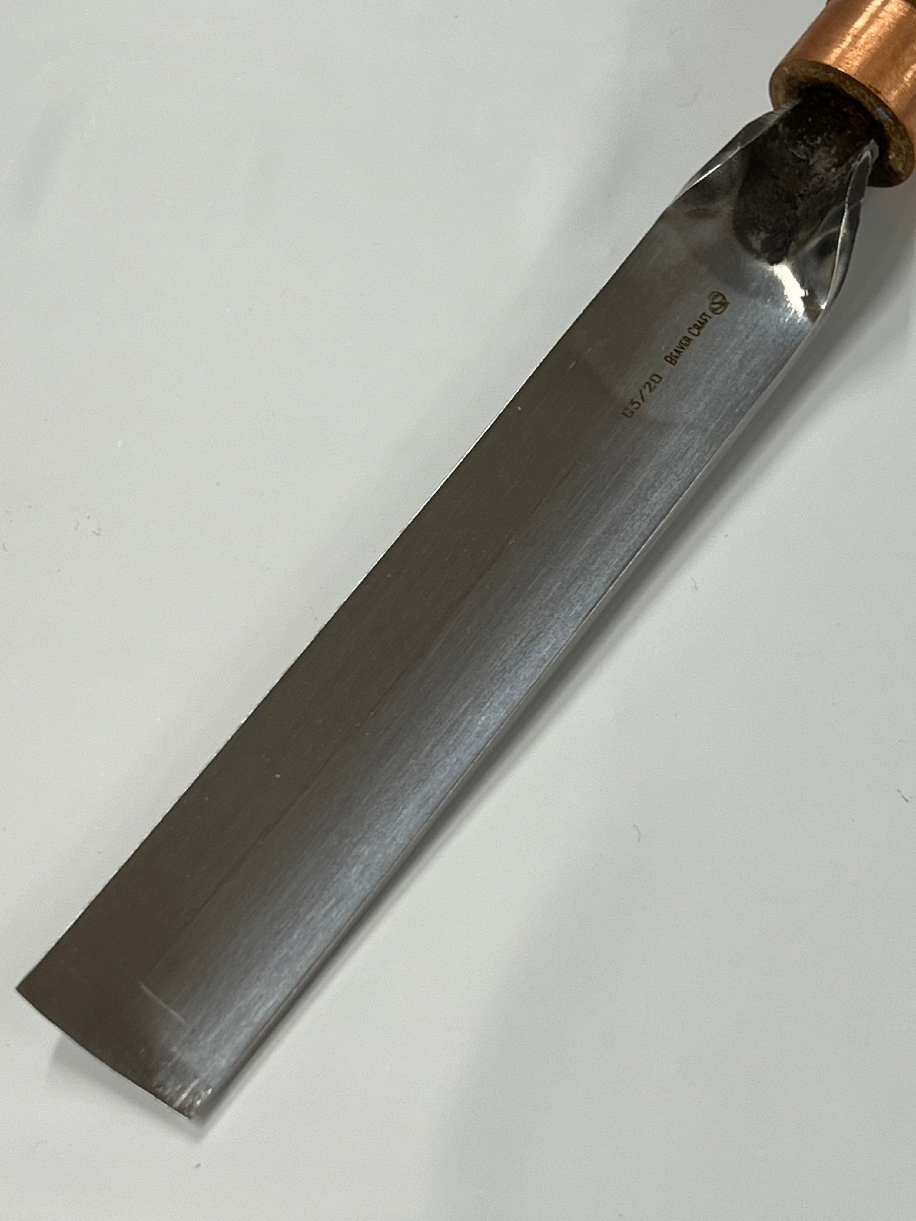Wood carving iron 130x20mm straight gouging iron