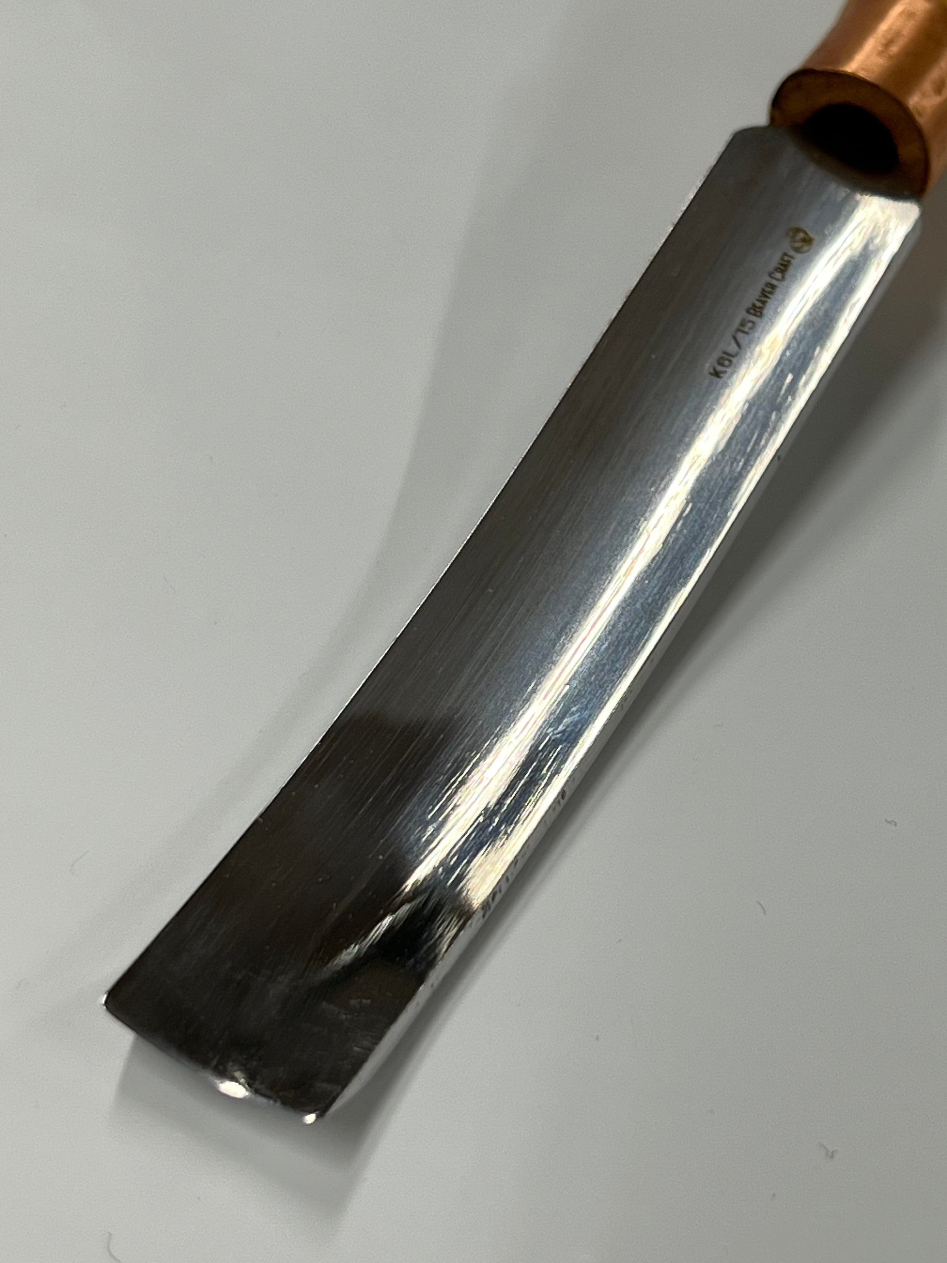 Wood carving iron 80x15mm bent hollow iron K6L/15