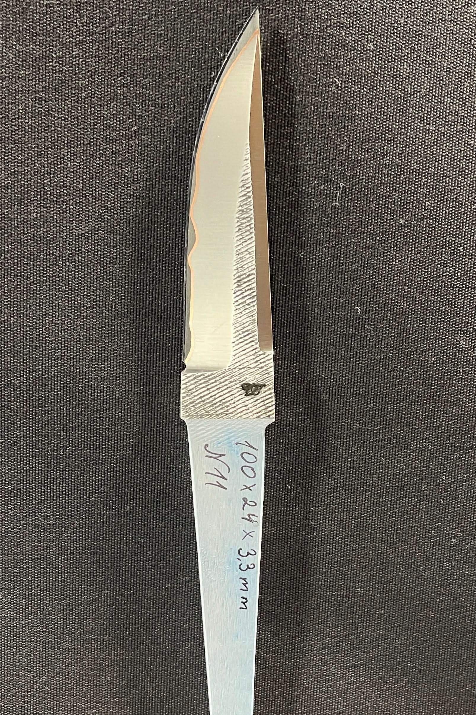 Hand-forged laminated knife blade - Copper San Mai - Vladyslav Chulan VCSM No. 11
