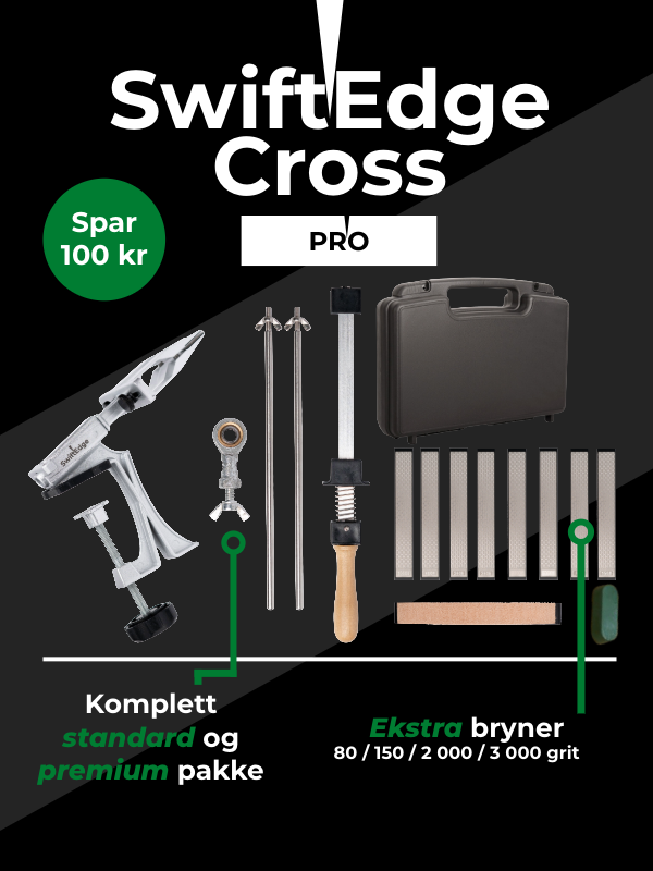 SwiftEdge Cross: Knivslipningssystem med justerbar vinkel och diamantkant