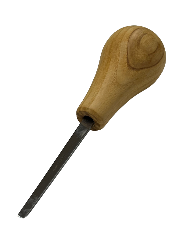Wood carving iron 75x4mm straight flat chisel P1/04 w/ball handle