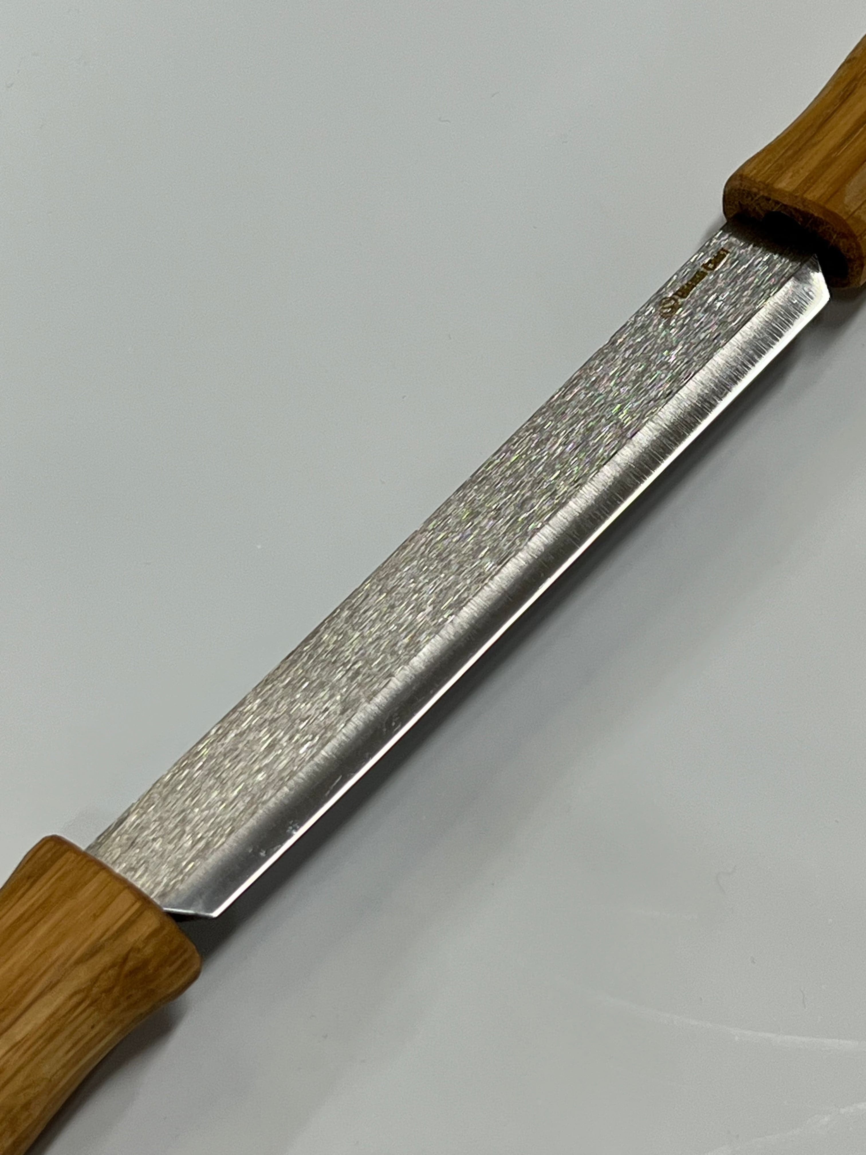 Scavenger knife DK1S 120mm blad. handle of oak and leather sheath Beaver Craft