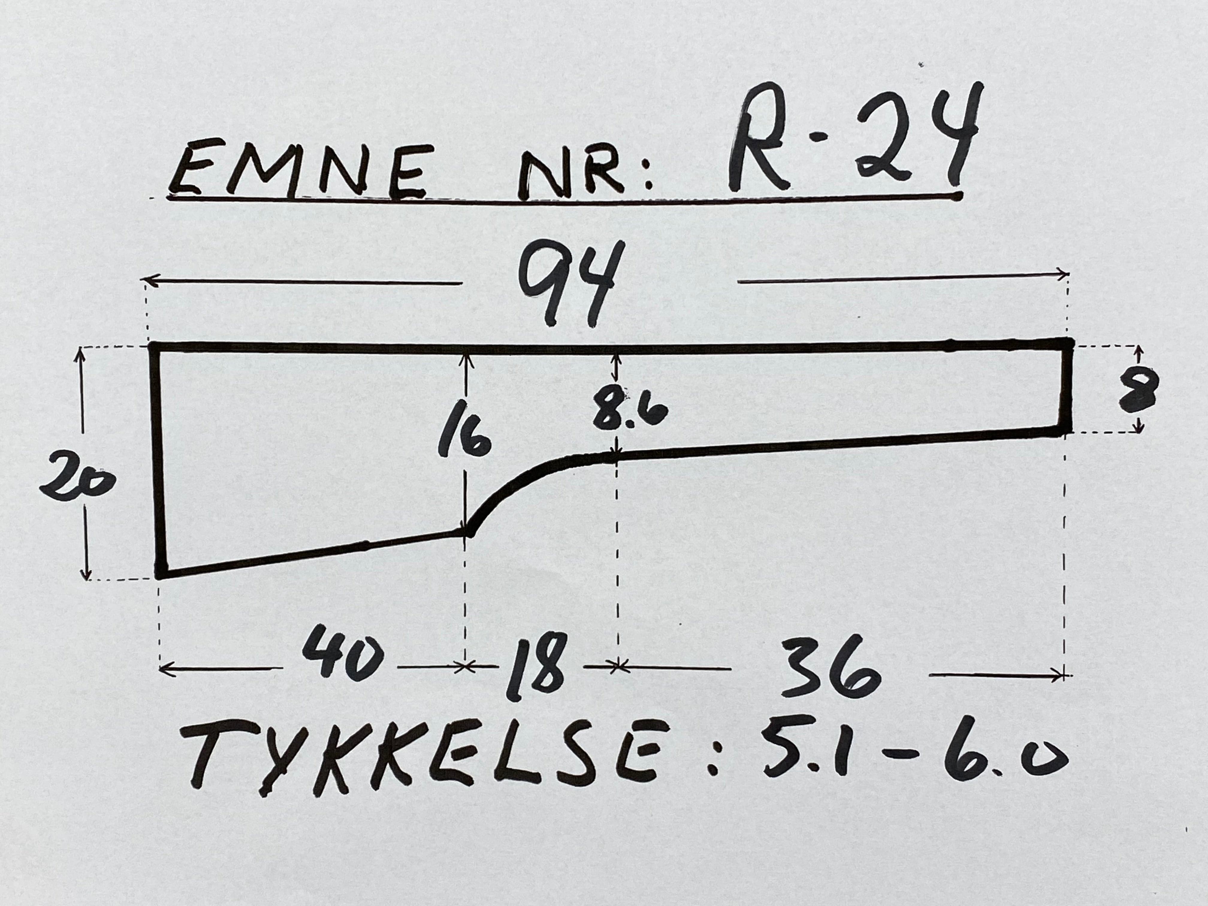 Rifle Stock Blank Turkish Walnut Grade 5 R-24
