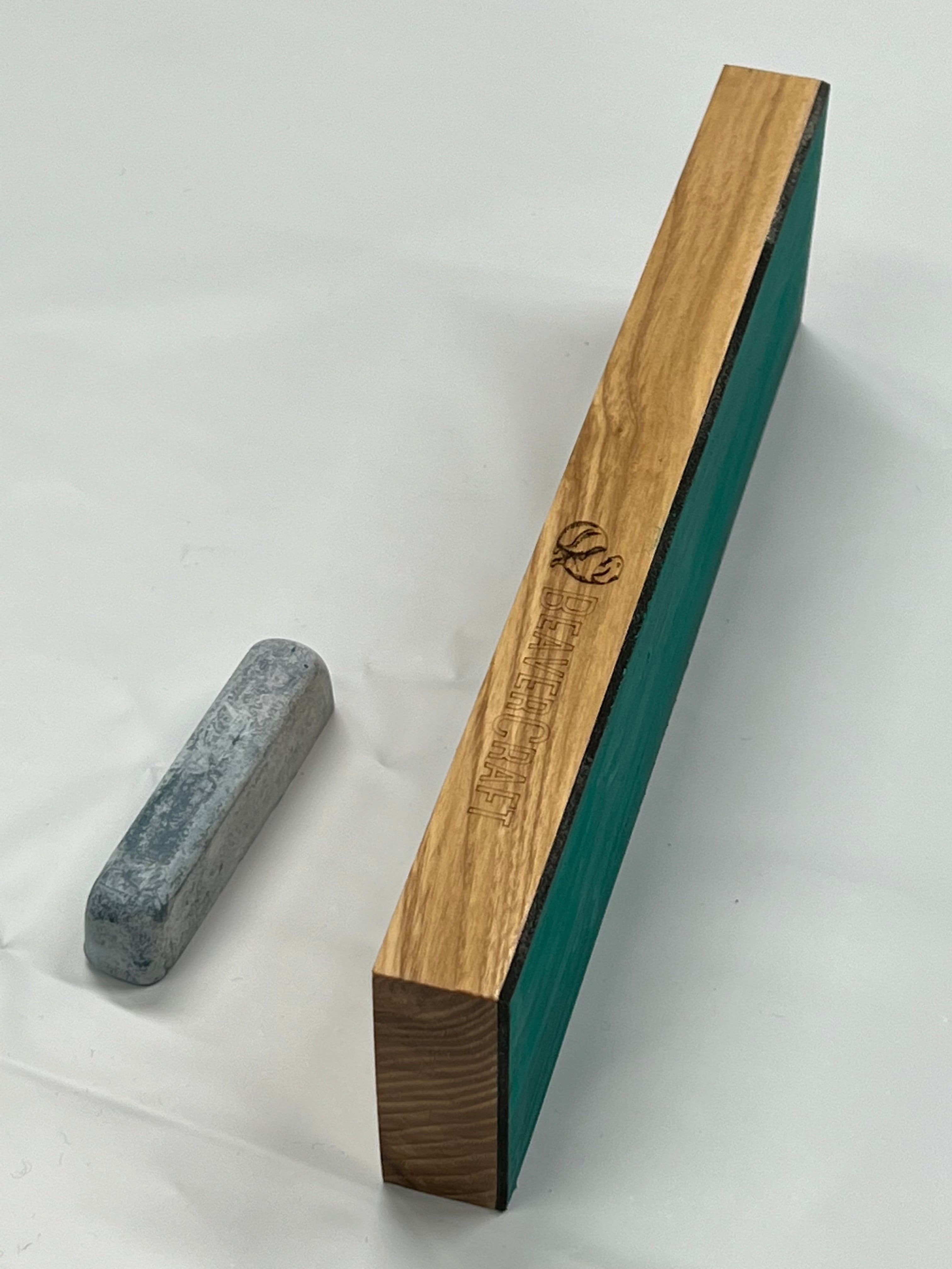 Läderrem 220 x 61 x 22 mm insatt med slippasta-LS4P1