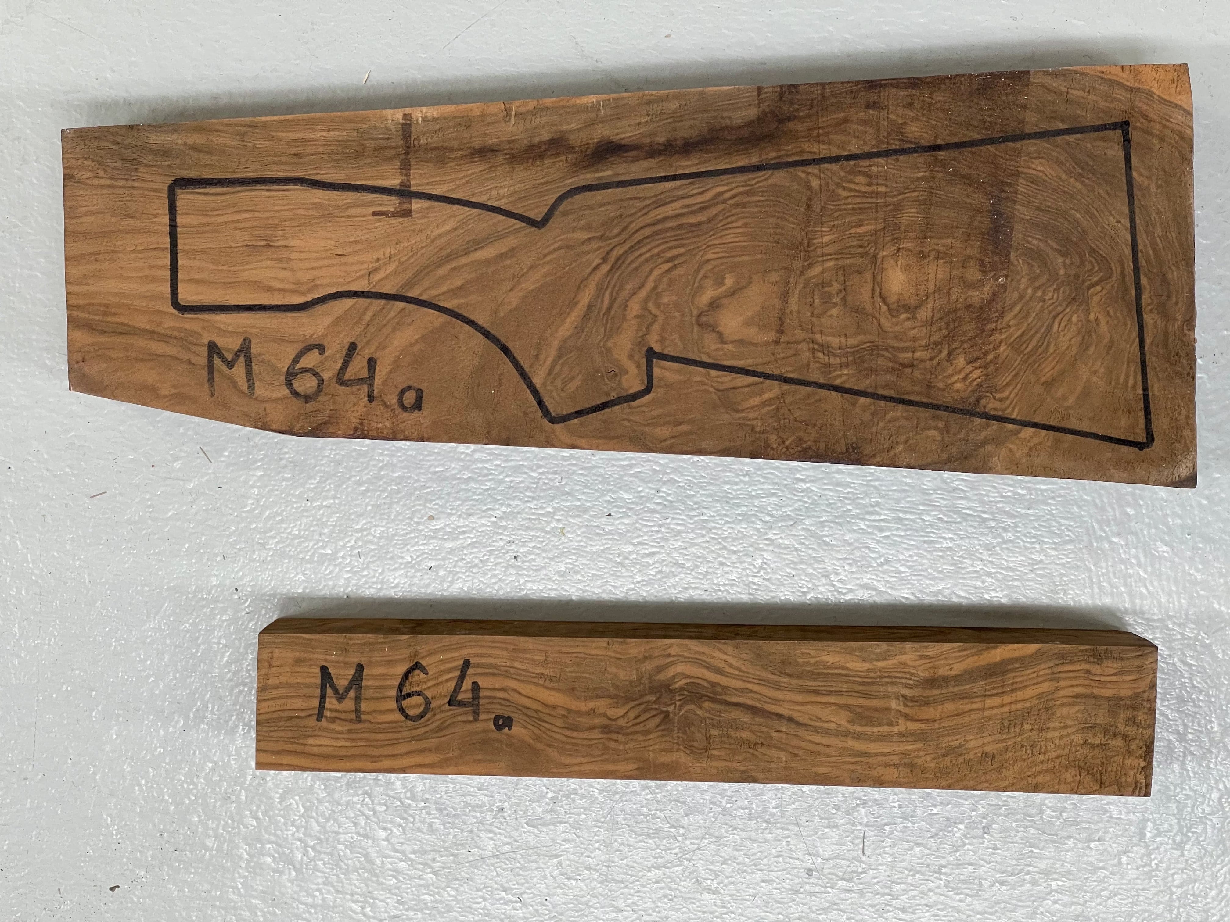 Shotgun Stock Blank Turkish Walnut Grade 4 M-64