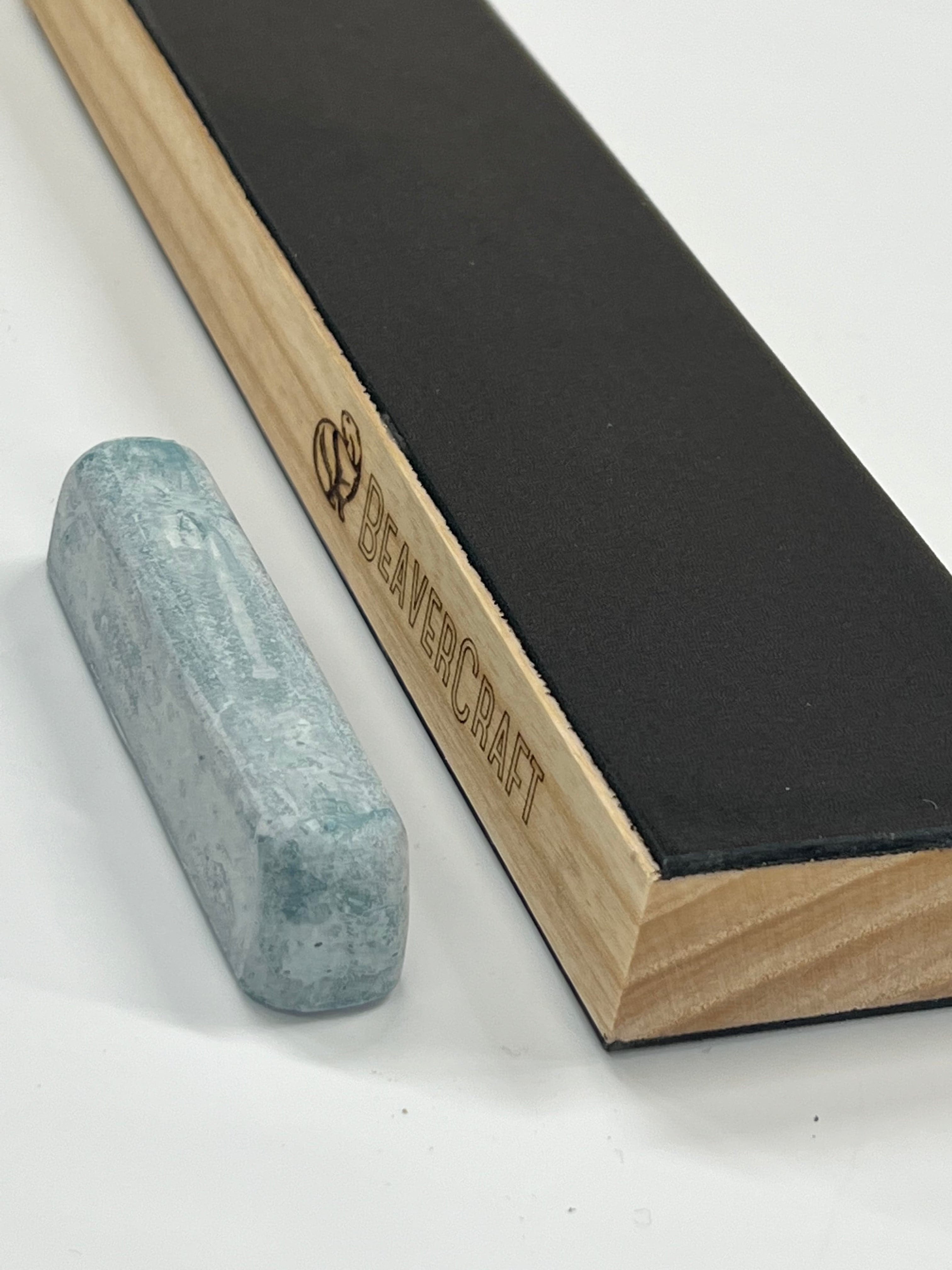 Double-sided leather strap 220x50 with grinding paste LS6P1