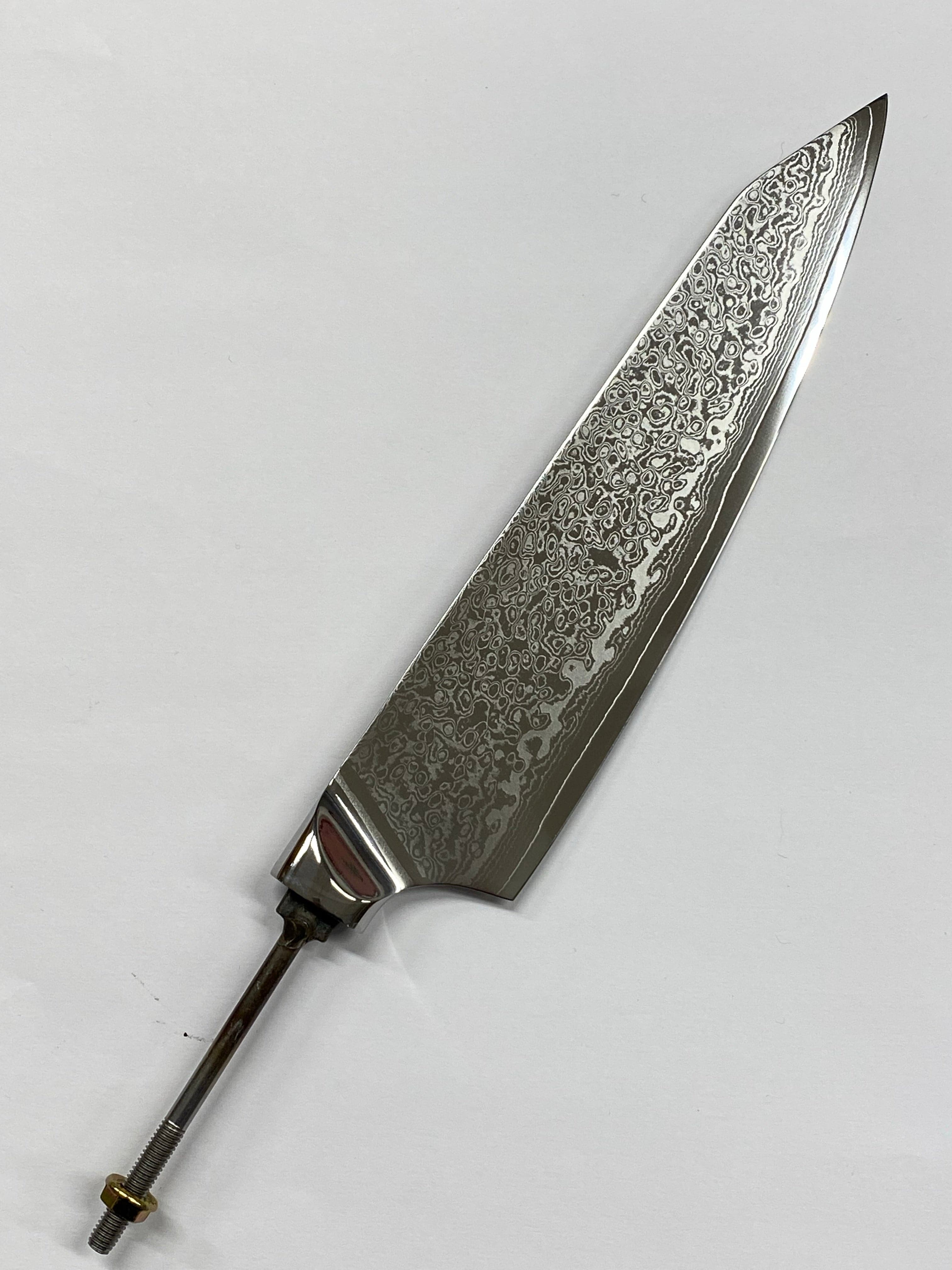 Chef Knife Blade - AUS10 Damask Chef Knife 8"