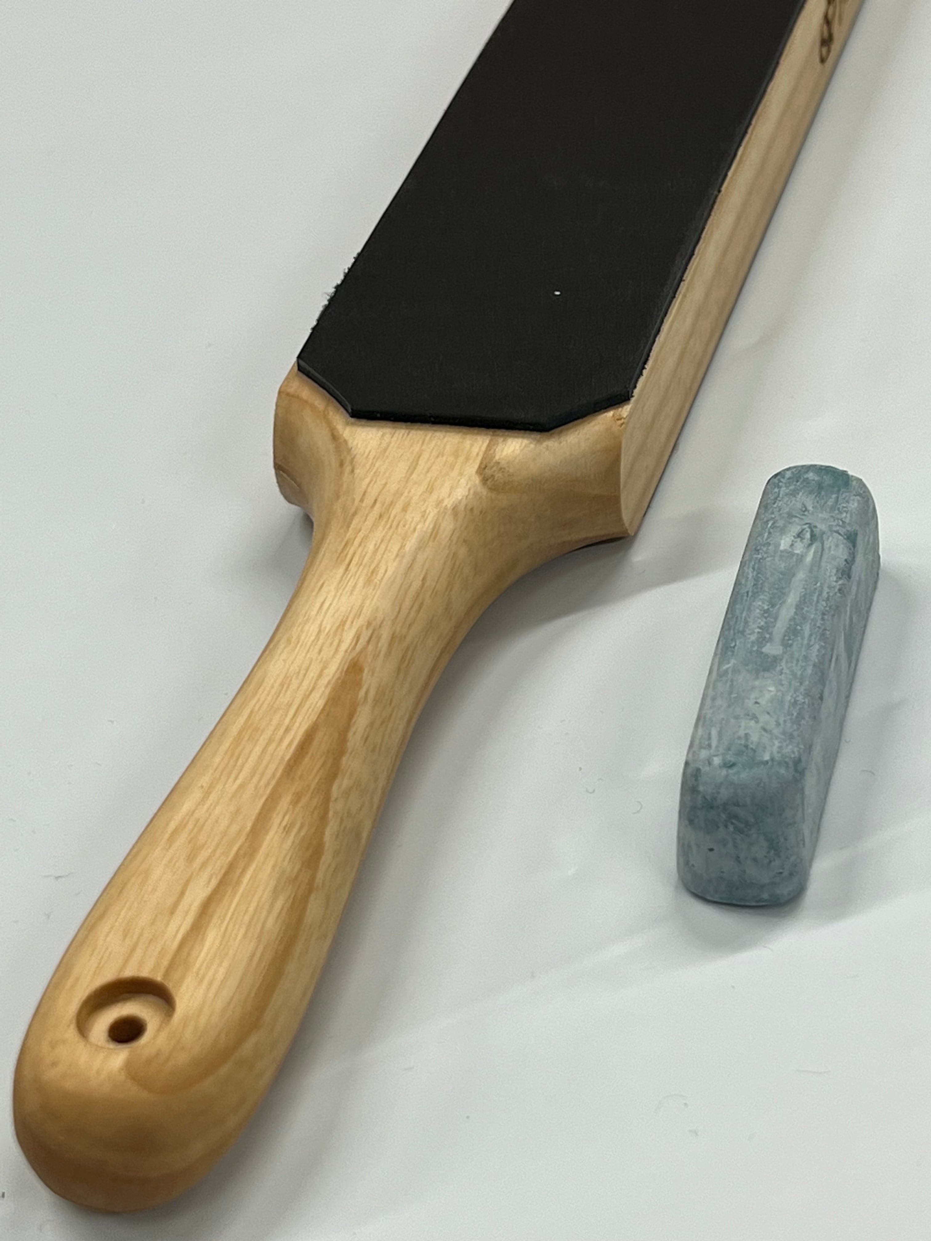 Double-sided leather strap 220x50 with grinding paste LS6P1