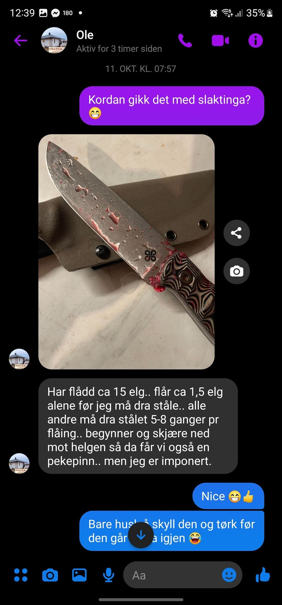 Knivblad GSK-6 AEB-L Clover-blad