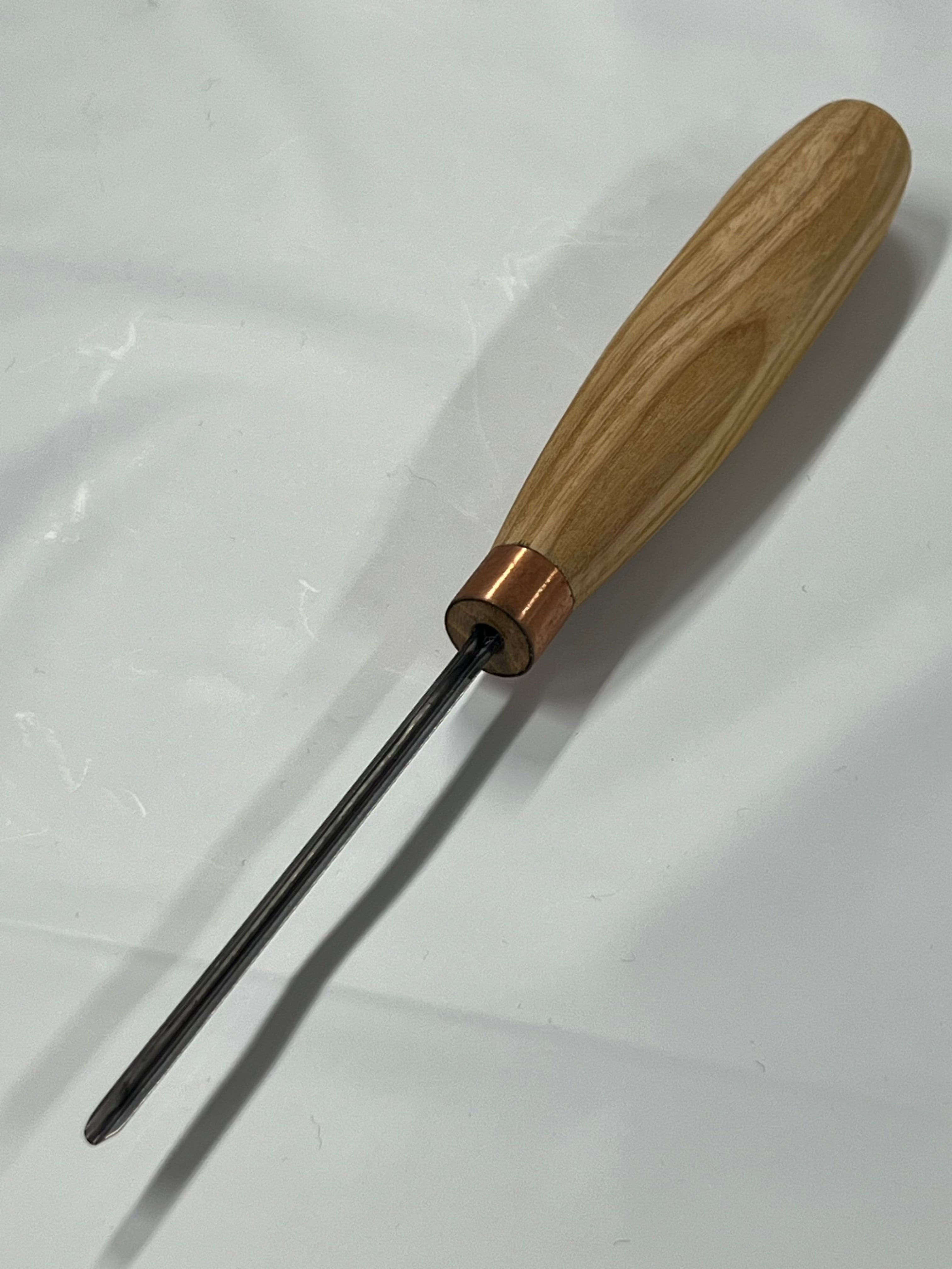 Wood carving iron 80x2mm straight rounded chisel K12/02