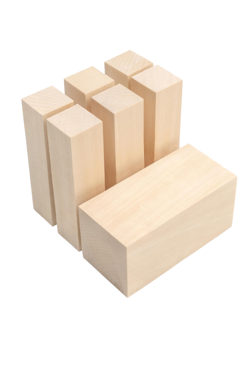 Treskjæring- og Spikkeemne av Lind