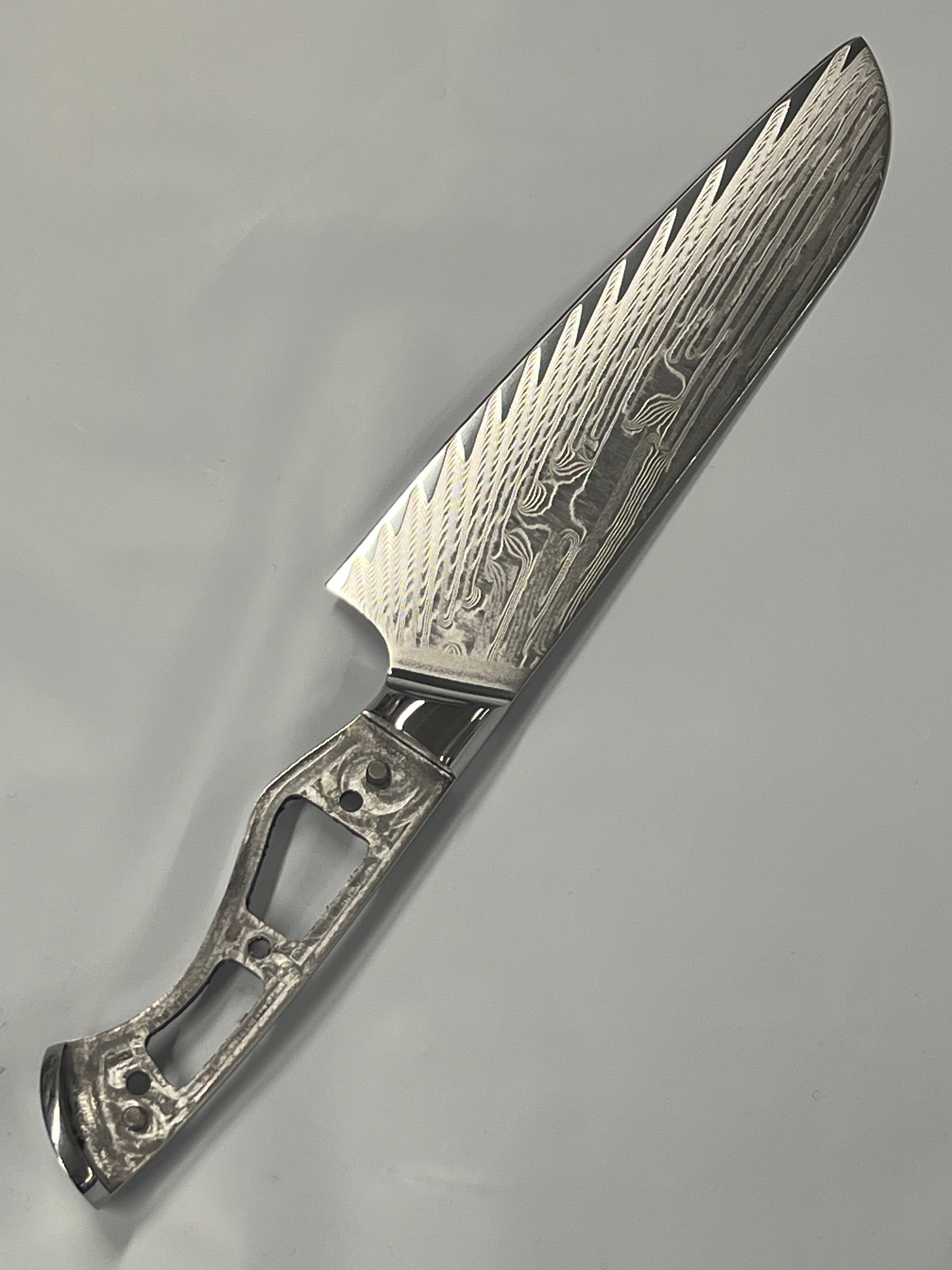 Santoku - VG10 Damask Kokkekniv 8" fulltange med holker