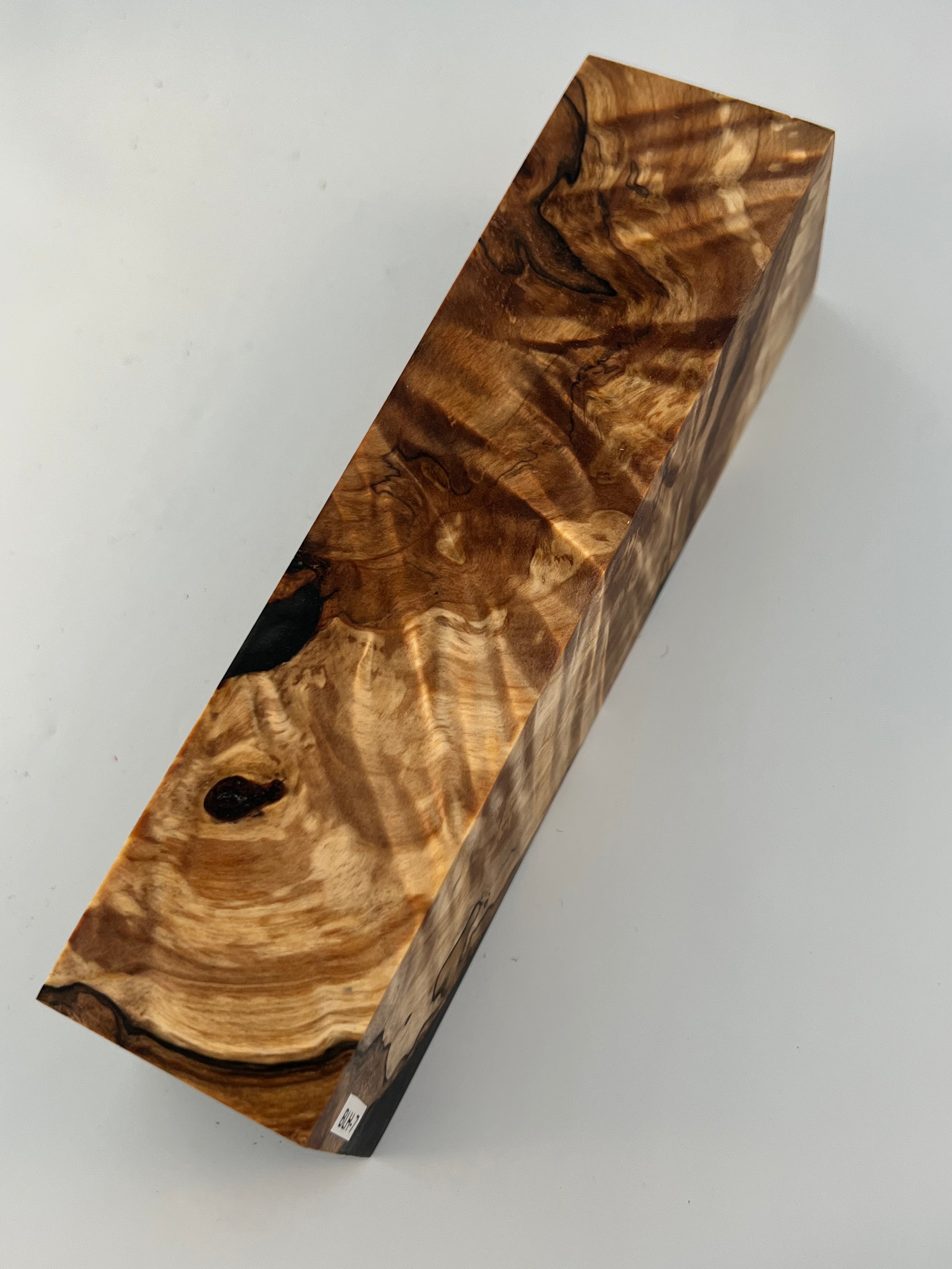 Stabilized shaft blank wood and green resin block B-72