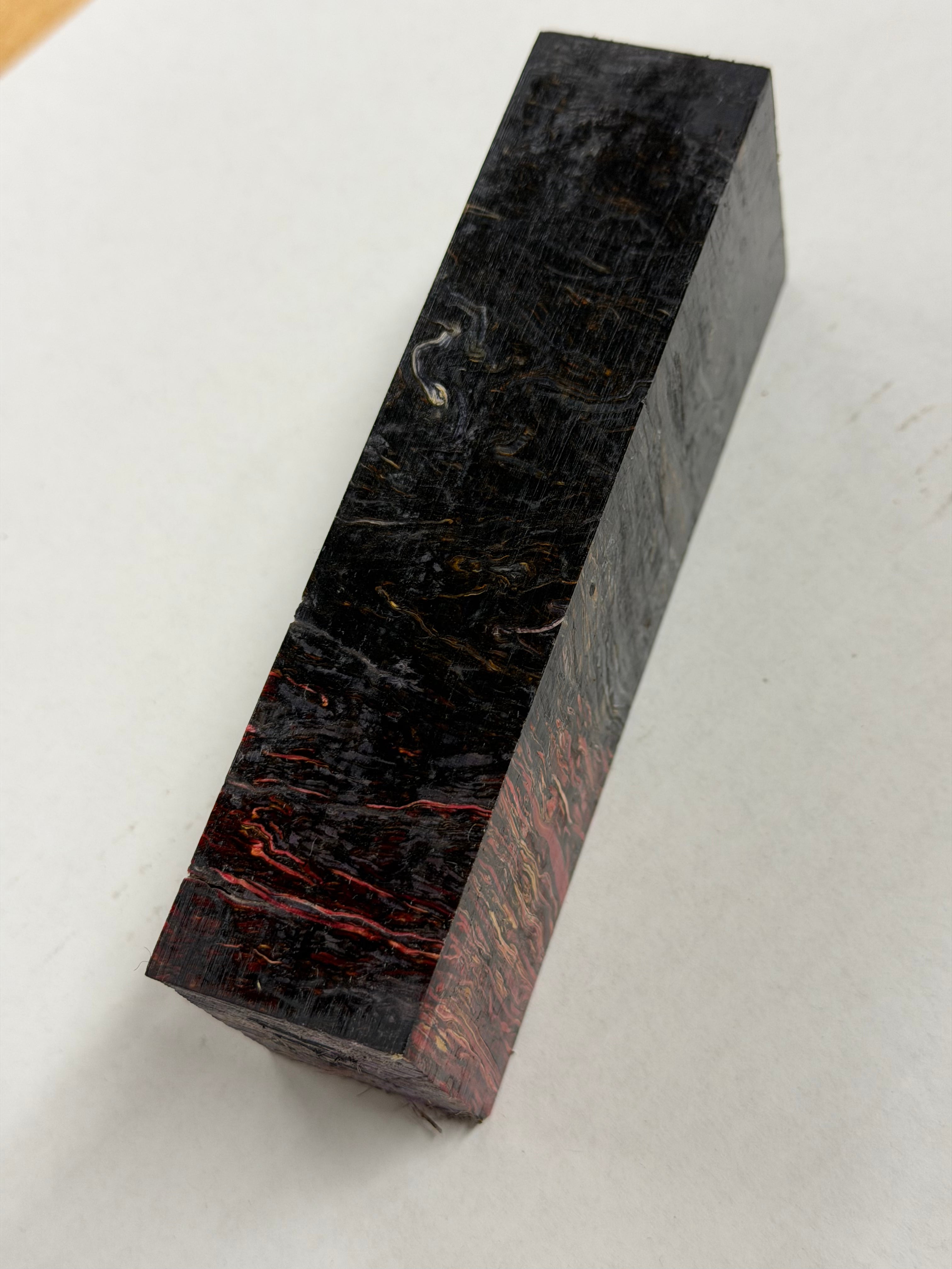 Stabilized shaft blank wood and green resin block B-72
