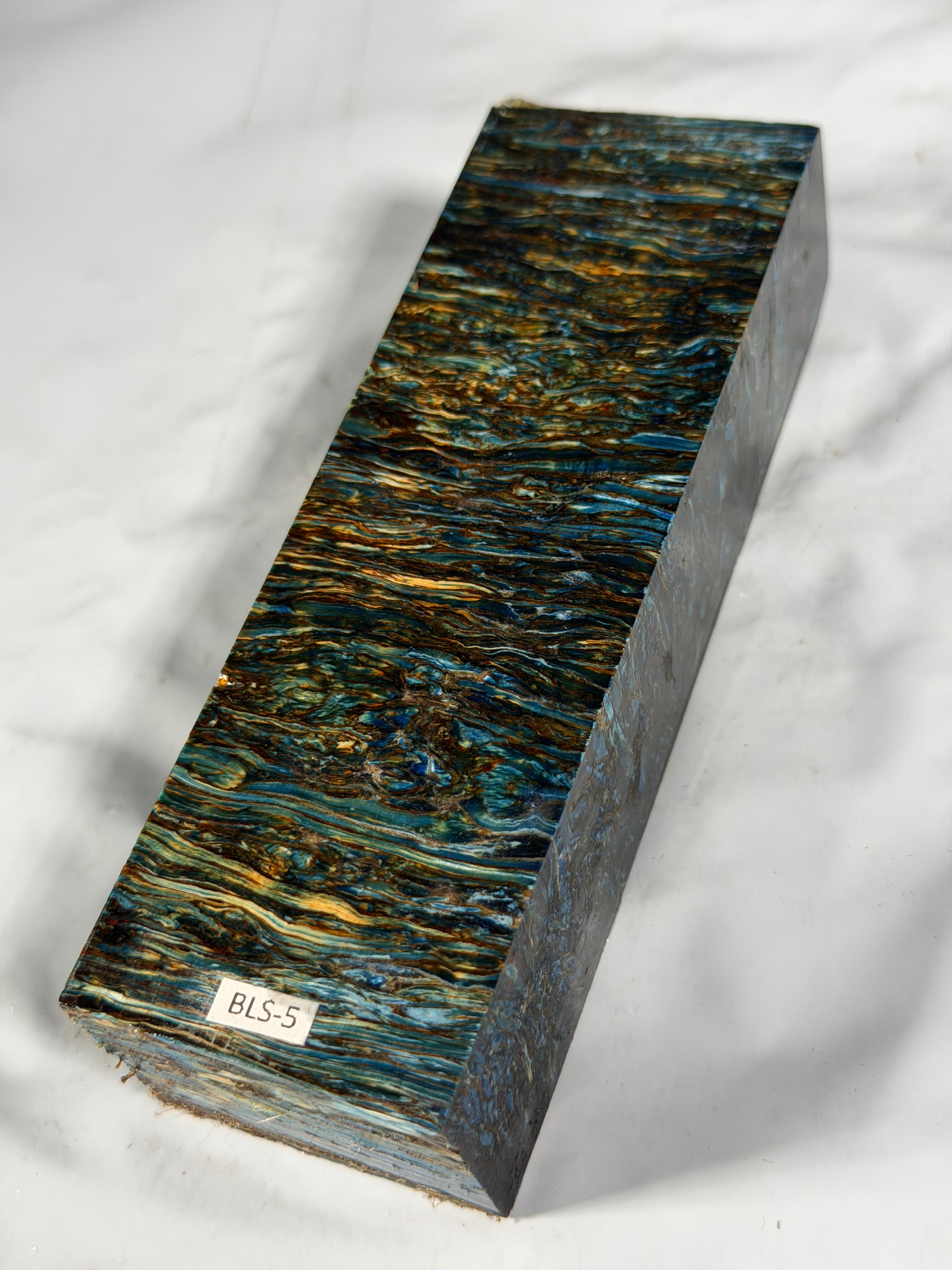 Stabilized shaft blank wood and green resin block B-72