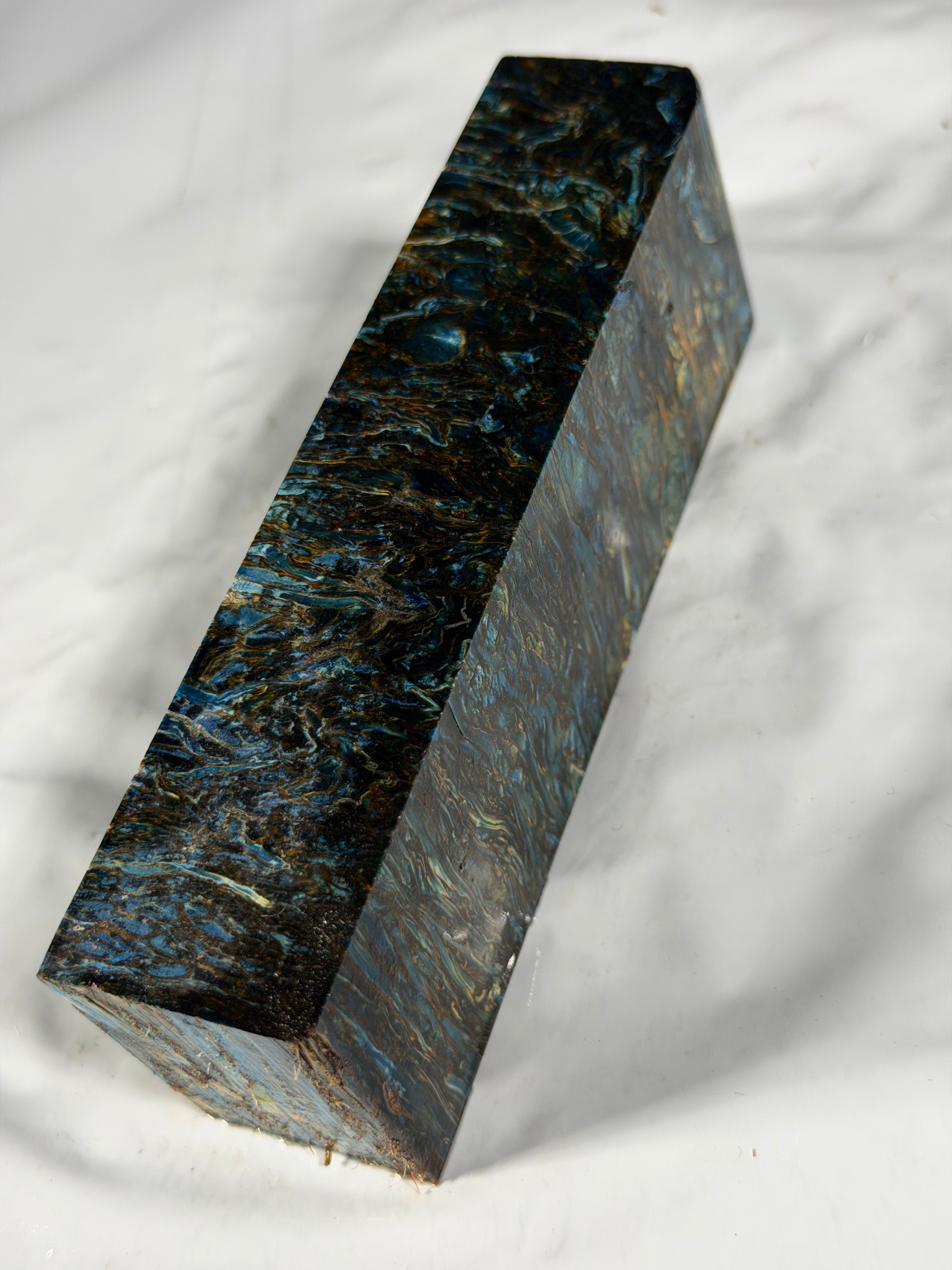 Stabilized shaft blank wood and green resin block B-72