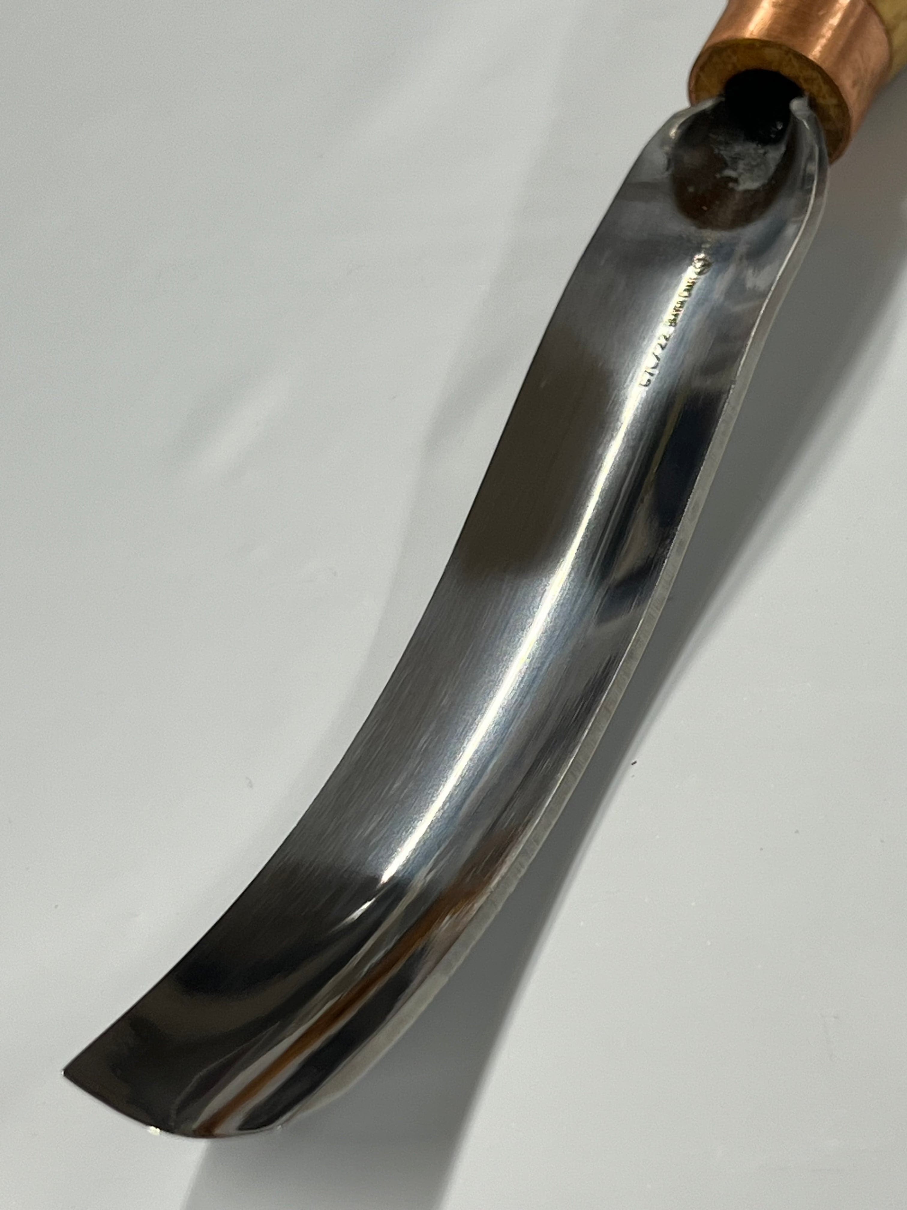 Wood carving iron 130x22mm bent hollowing iron