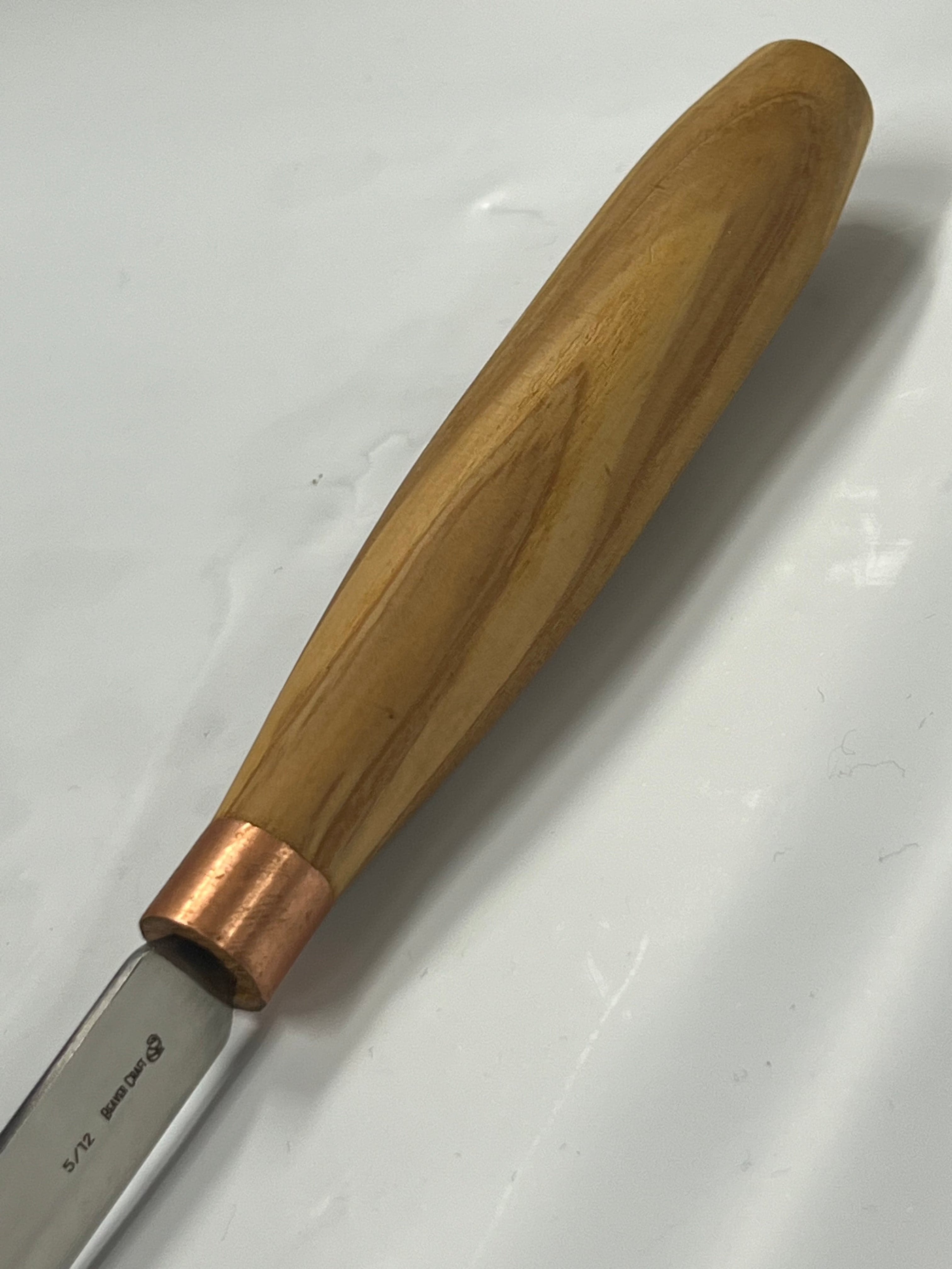 Träsniderijärn 80x12mm rak rundad mejsel K5/12