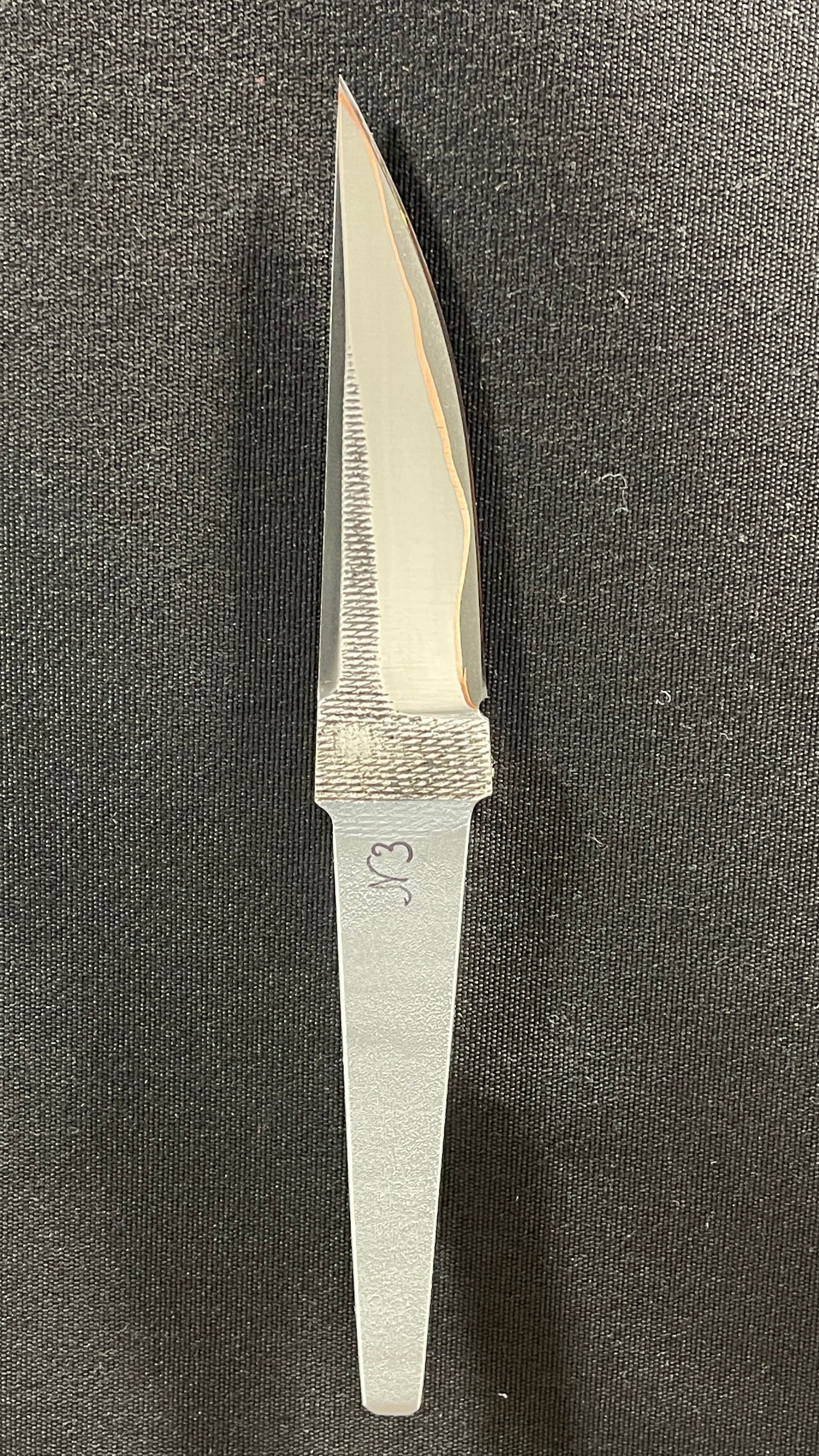 Hand-forged laminated knife blade - Copper San Mai - Vladyslav Chulan VCSM No. 3