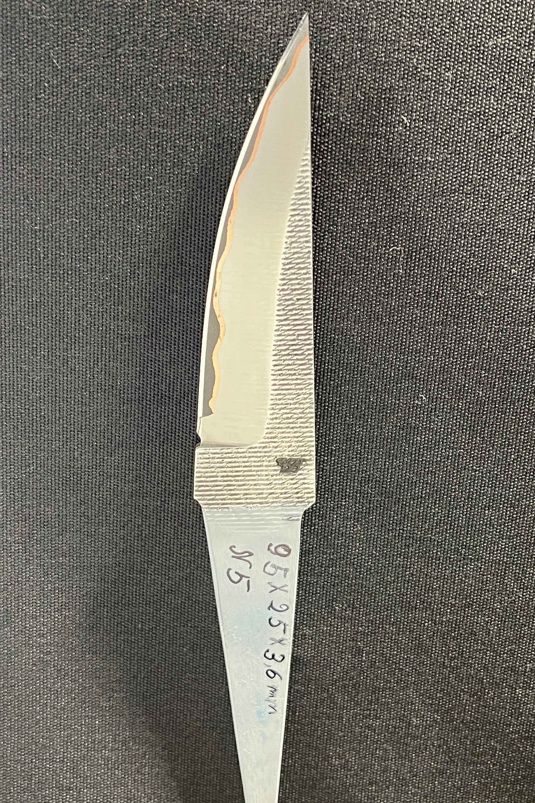 Hand-forged laminated knife blade - Copper San Mai - Vladyslav Chulan VCSM No. 5