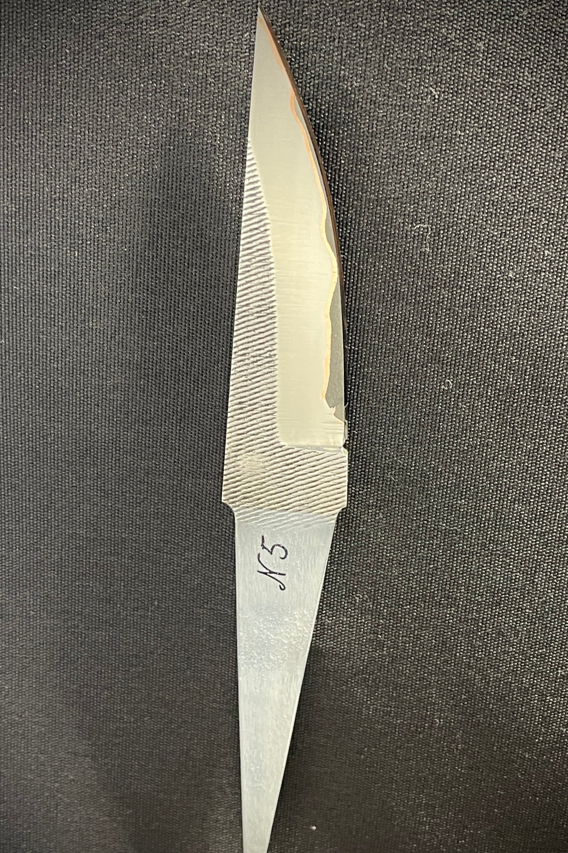 Hand-forged laminated knife blade - Copper San Mai - Vladyslav Chulan VCSM No. 5