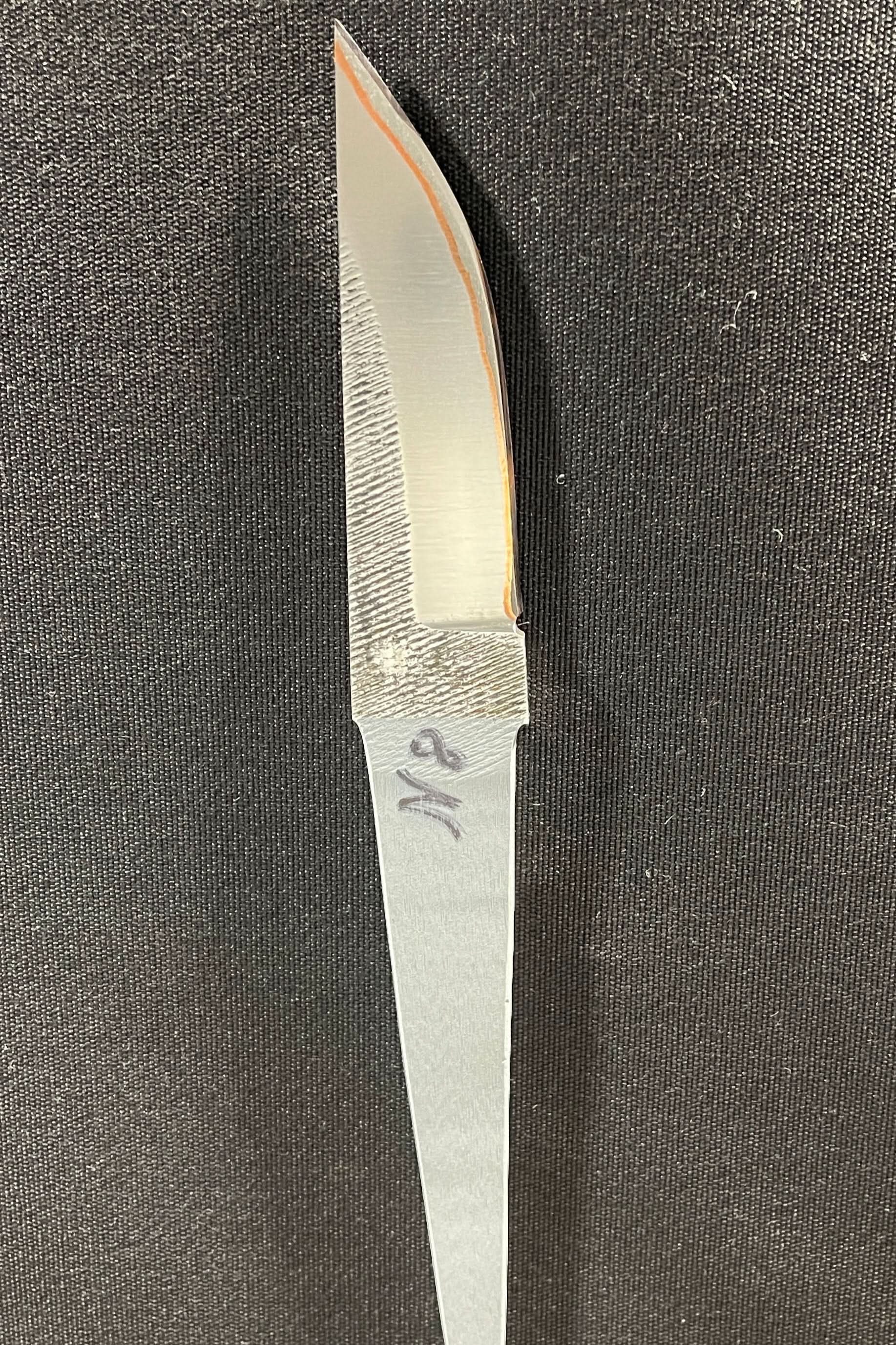 Hand-forged laminated knife blade - Copper San Mai - Vladyslav Chulan VCSM No. 8