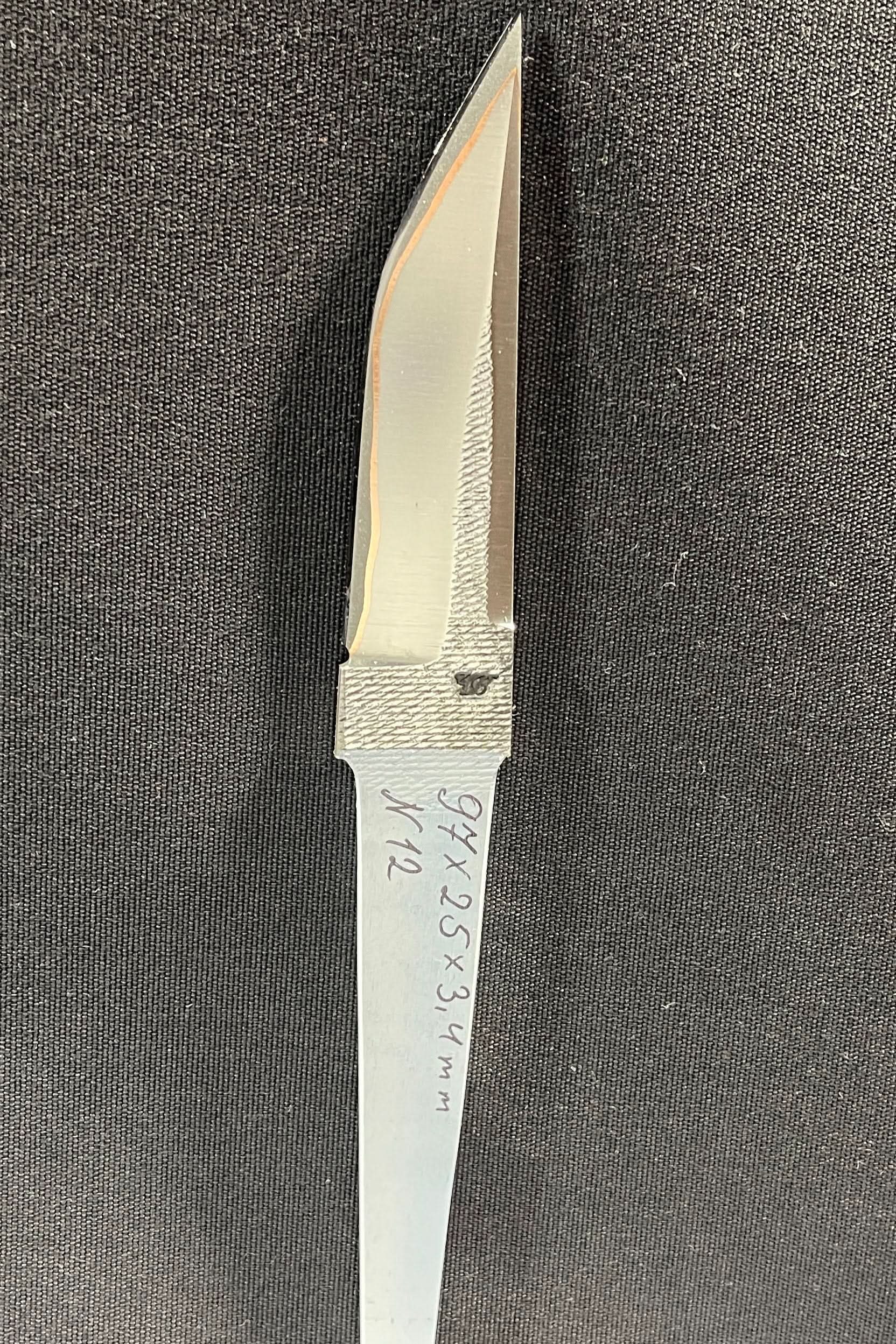 Hand-forged laminated knife blade - Copper San Mai - Vladyslav Chulan VCSM No. 12