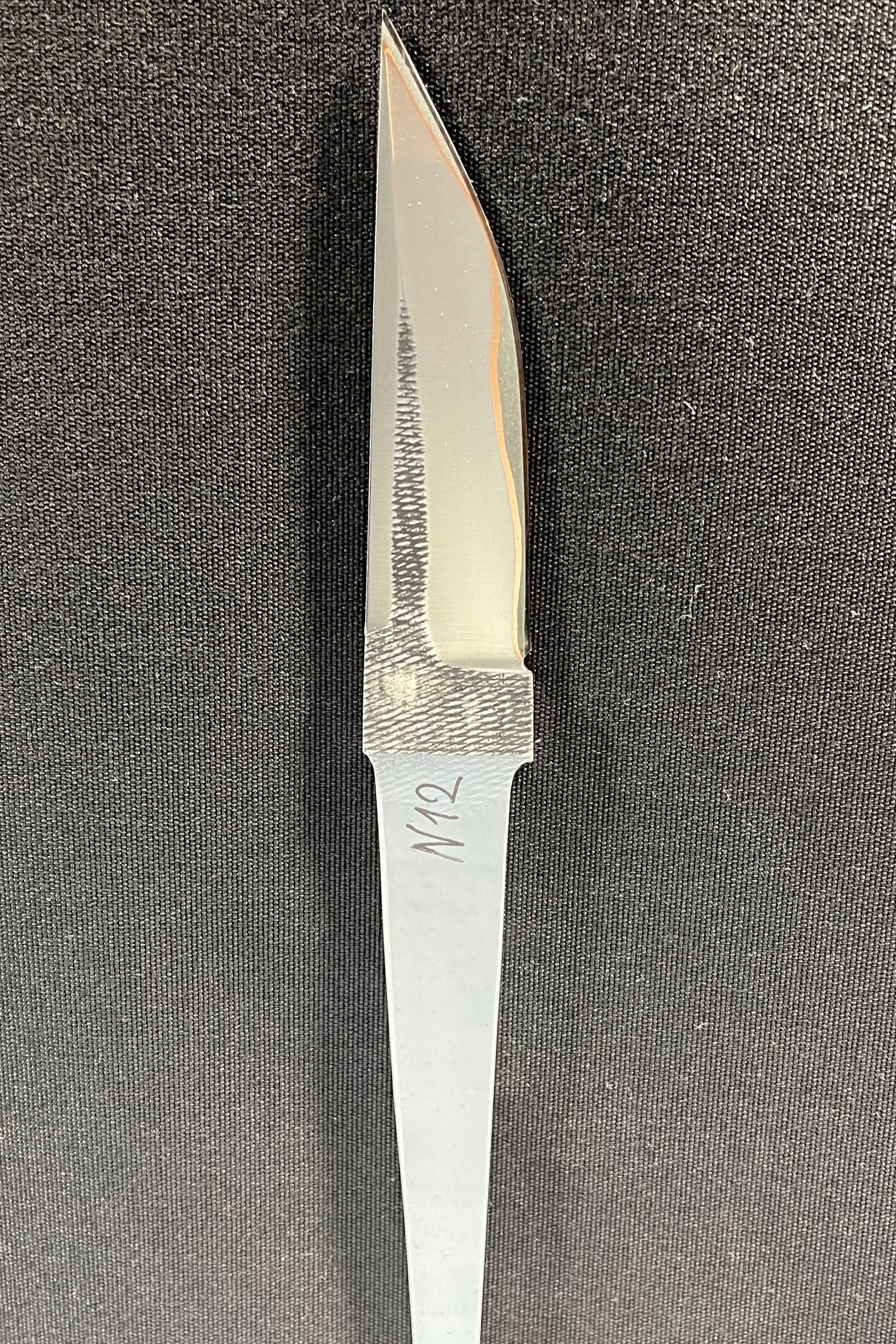 Hand-forged laminated knife blade - Copper San Mai - Vladyslav Chulan VCSM No. 12