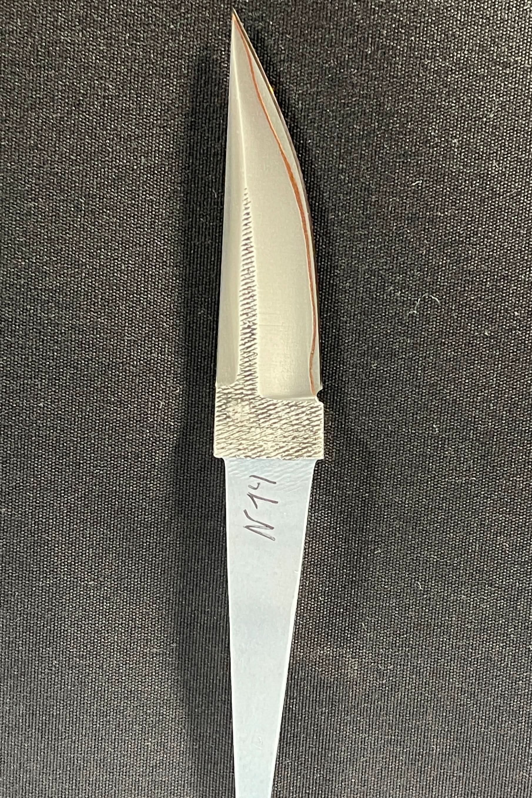Hand-forged laminated knife blade - Copper San Mai - Vladyslav Chulan VCSM No. 14