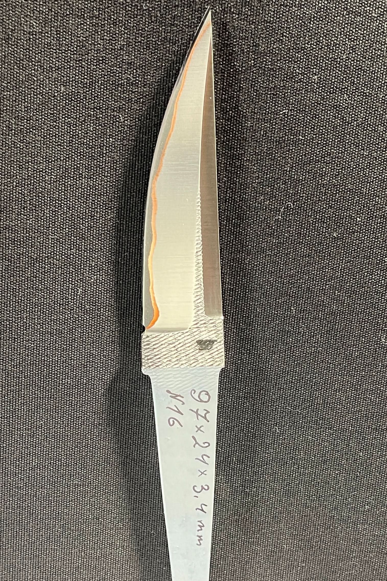 Hand-forged laminated knife blade - Copper San Mai - Vladyslav Chulan VCSM No. 16