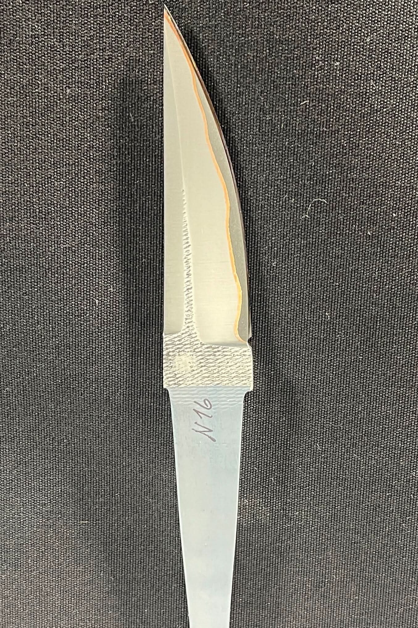 Hand-forged laminated knife blade - Copper San Mai - Vladyslav Chulan VCSM No. 16