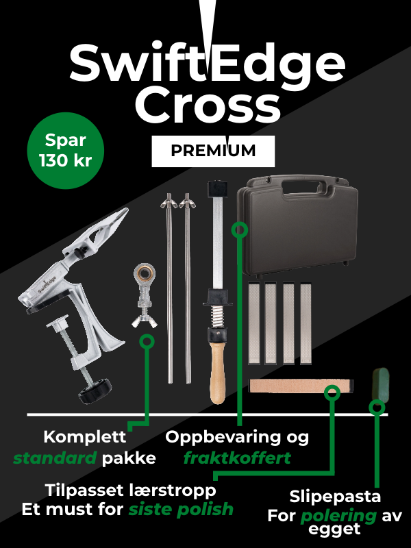 SwiftEdge Cross: Knife sharpening system with adjustable angle and diamond edge