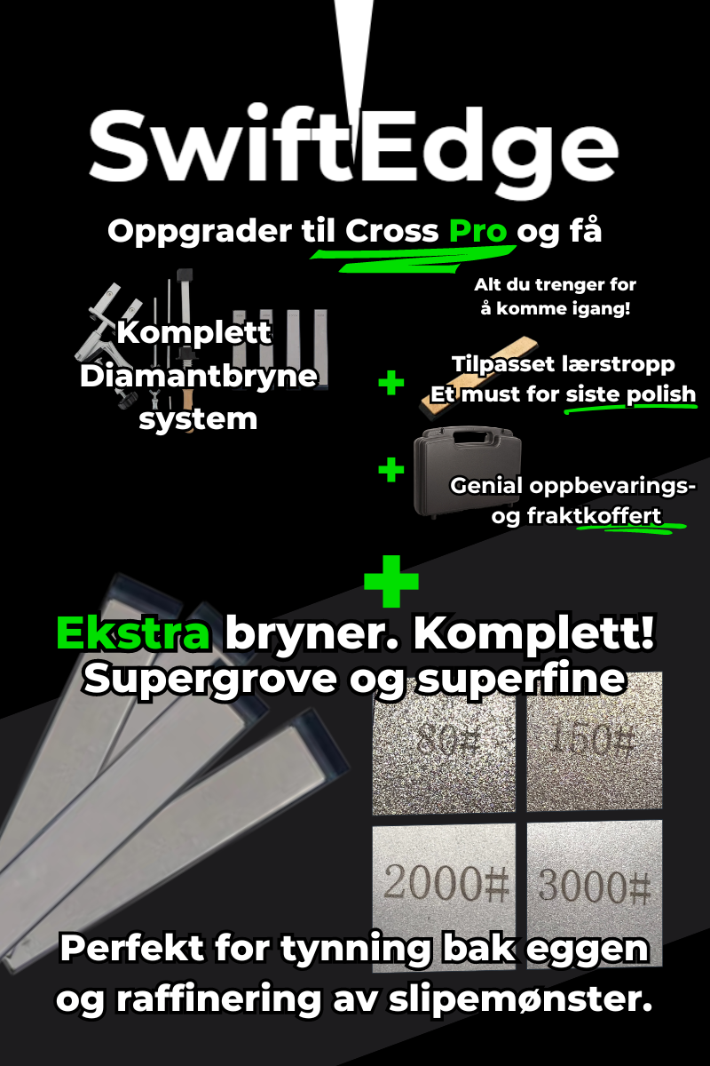 SwiftEdge Cross: Knivslipesystem med justerbar vinkel og diamantbryner