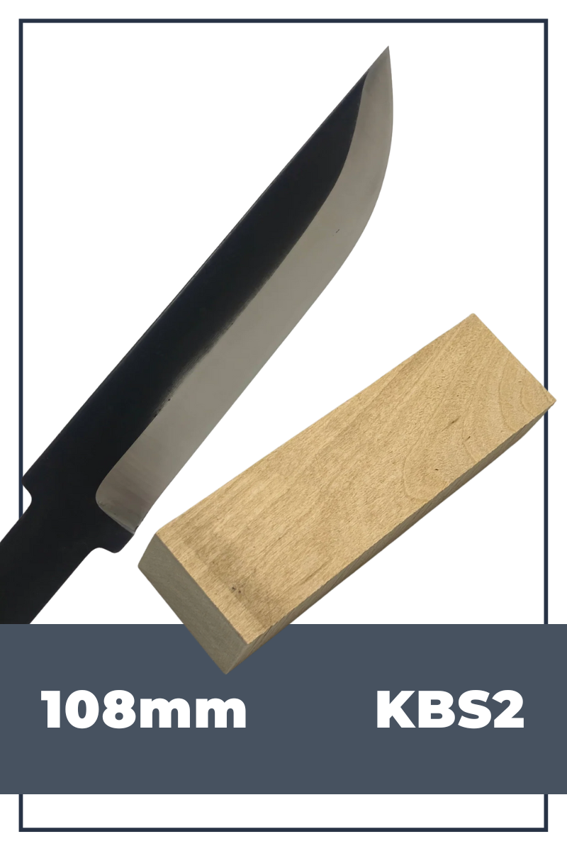 Knivbyggesett KBS2 - 108mm med bjørkekloss
