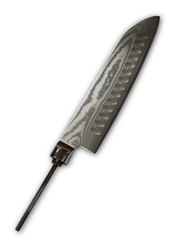 Santoku - AUS10 Damask Chef's knife 7" lancet with sheath