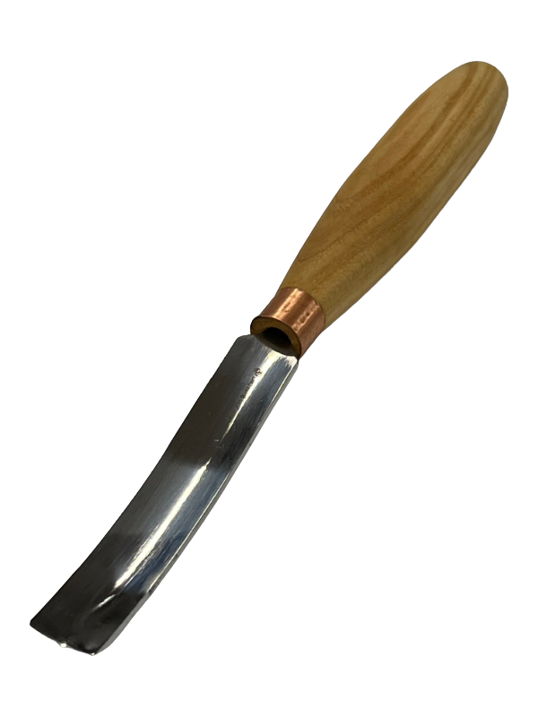 Wood carving iron 80x15mm bent hollow iron K6L/15
