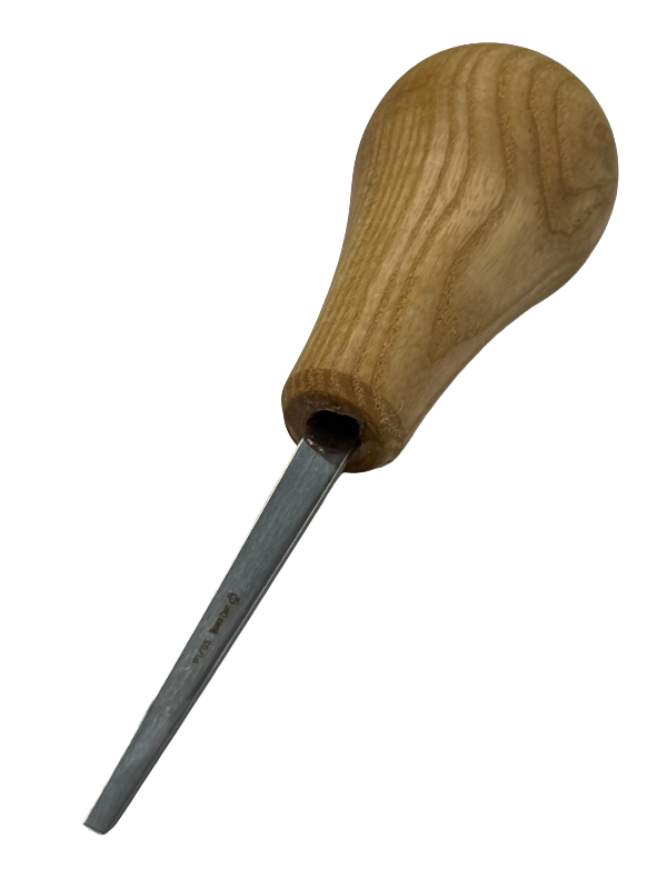Wood carving iron 75x3mm straight flat chisel P1/03 w/ball handle