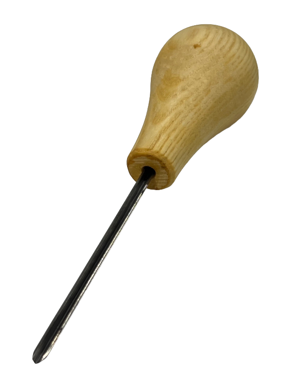 Wood carving iron 75x2mm straight rounded chisel P10/02 w/ball handle